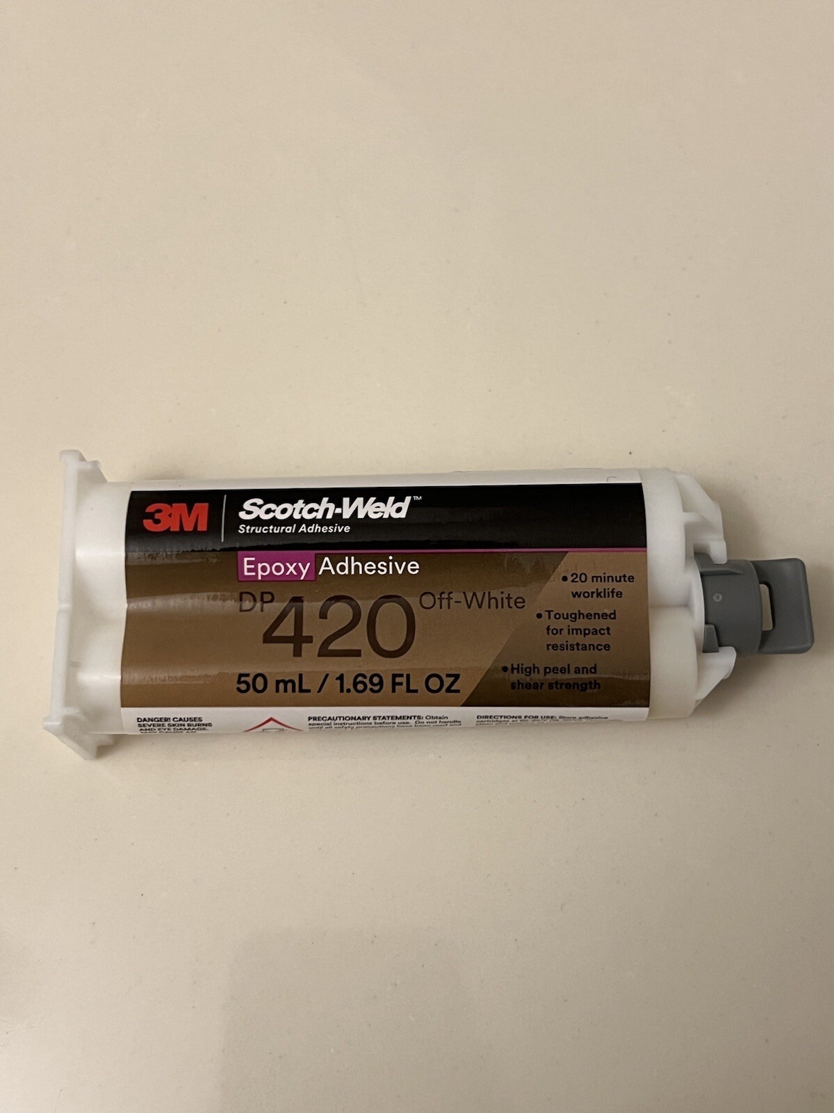 3M Scotch-Weld Epoxy Adhesive Dp420 Off-White 50mL – Exp 8/2027 + FREE Tip
