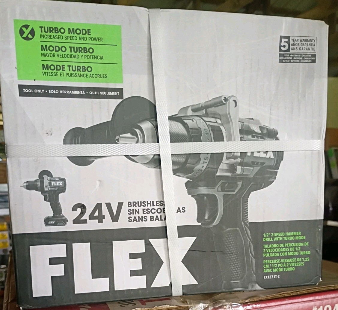 FLEX 24V Brushless 1/2″ Hammer Drill 1400 In-Lbs Torque FX1271T-Z