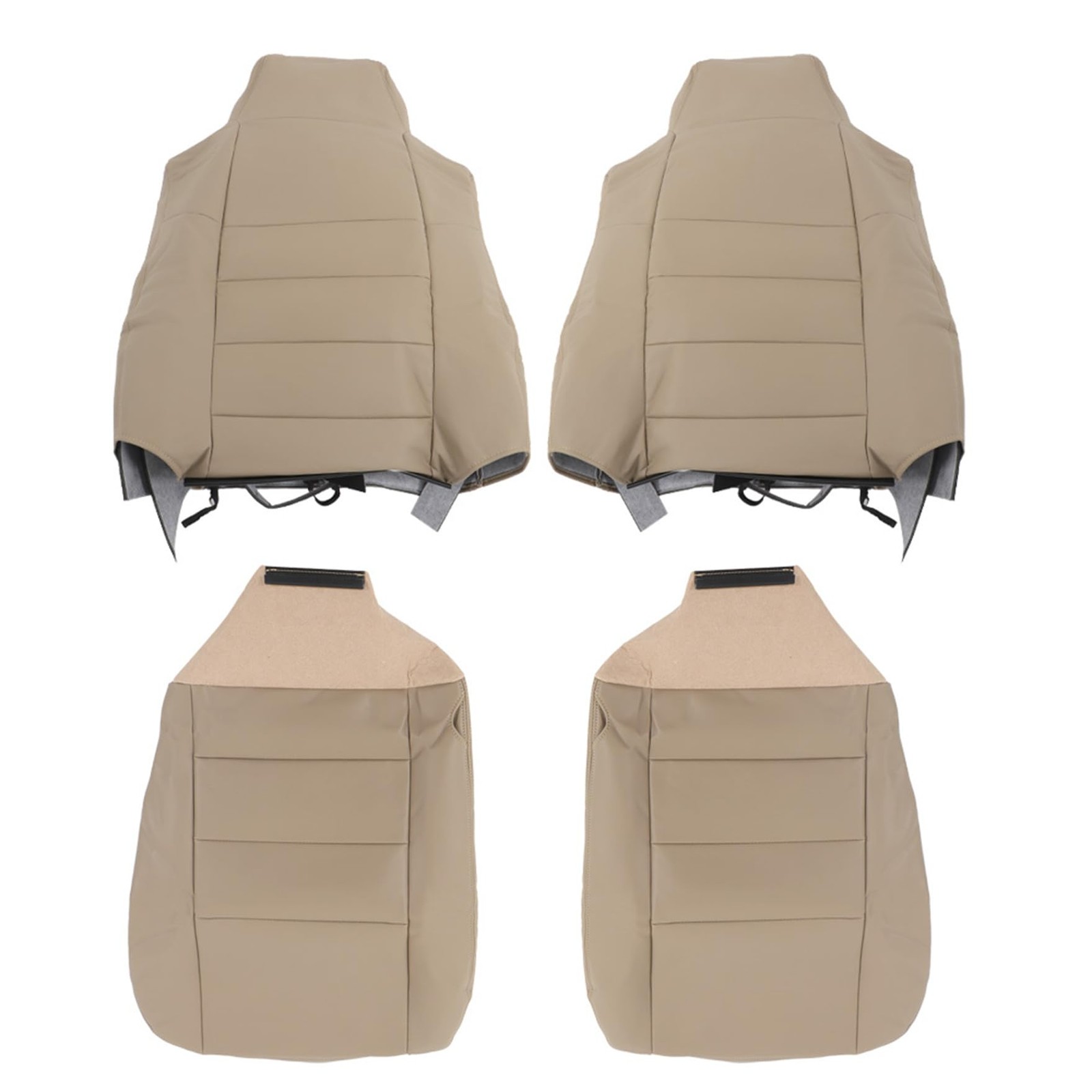 Leather Tan Seat Covers for F250 F350 F450 F550 Super Duty 2002-2007