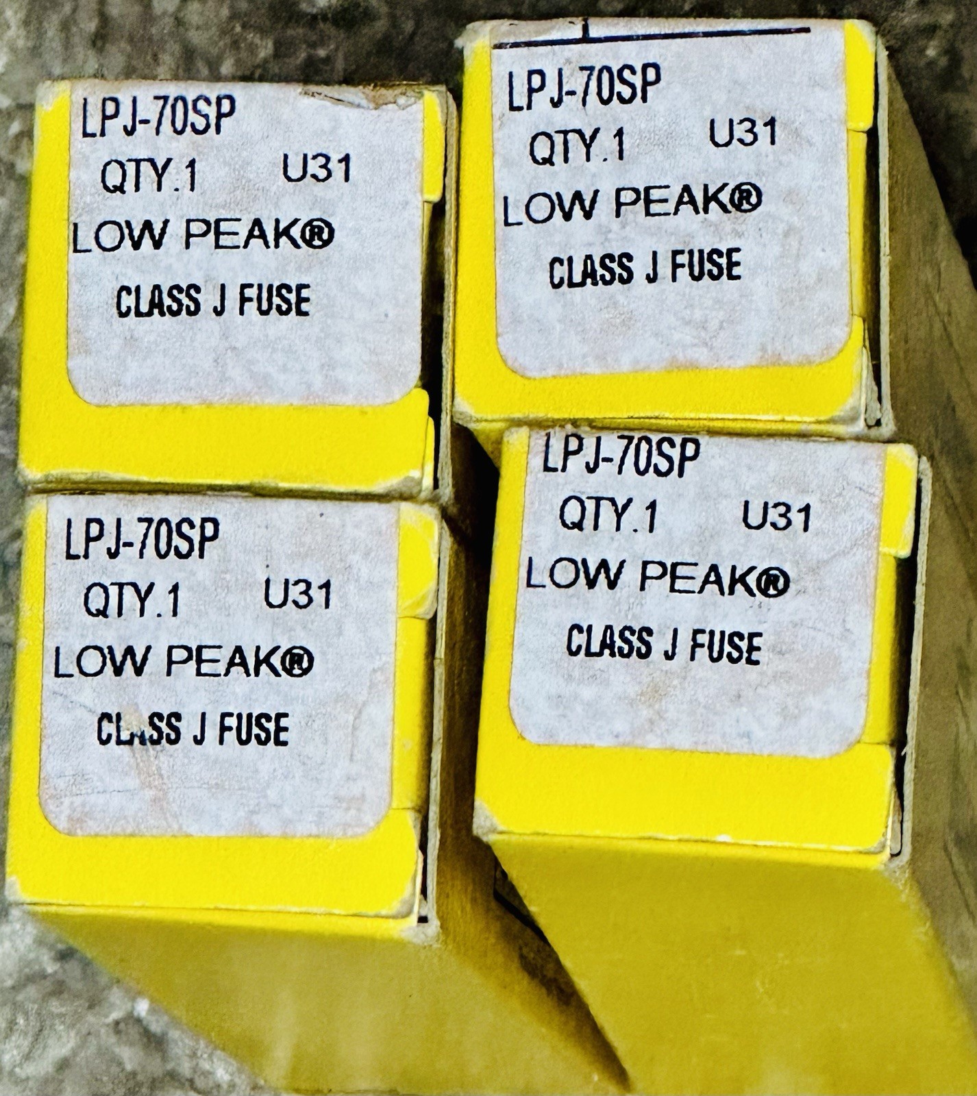 4 PCs Bussmann NEW OEM Class J Fuse LPJ-70SP time delay 600V 70A In OriginalBox