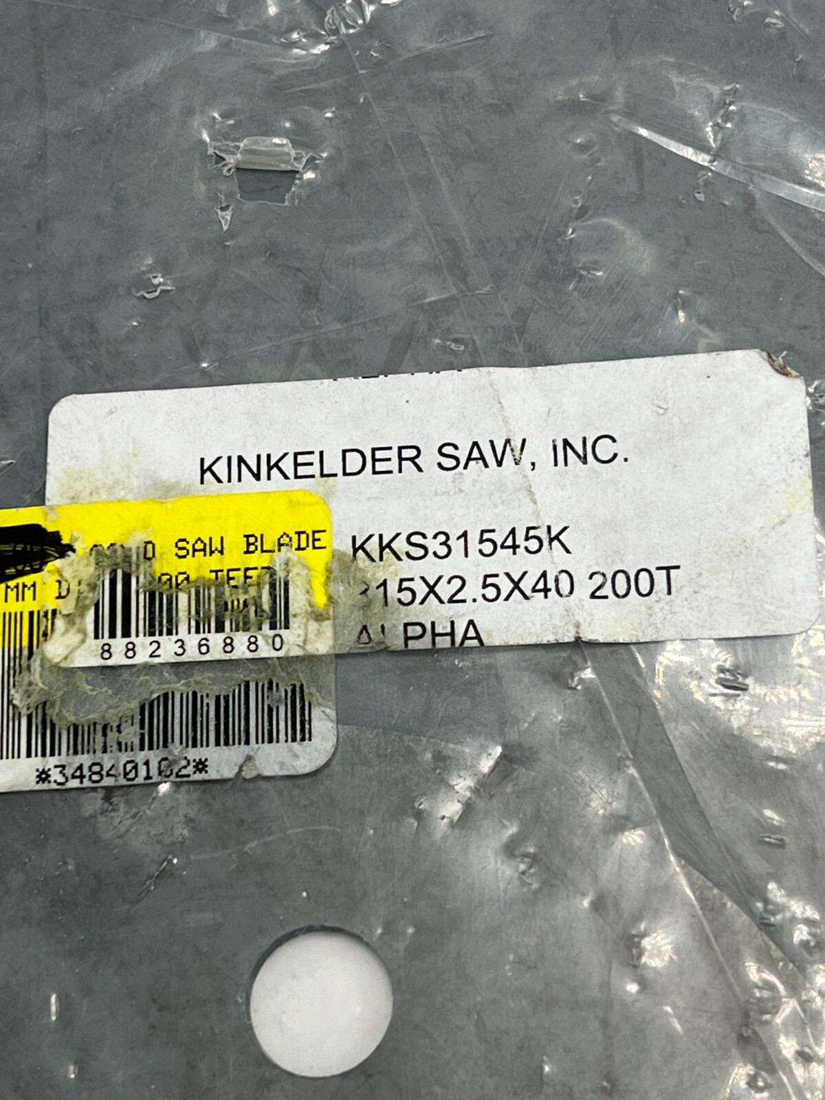 Kinkelder KKS31545K Cold Saw Blade 315 mm Dia 200 Teeth High Speed Steel