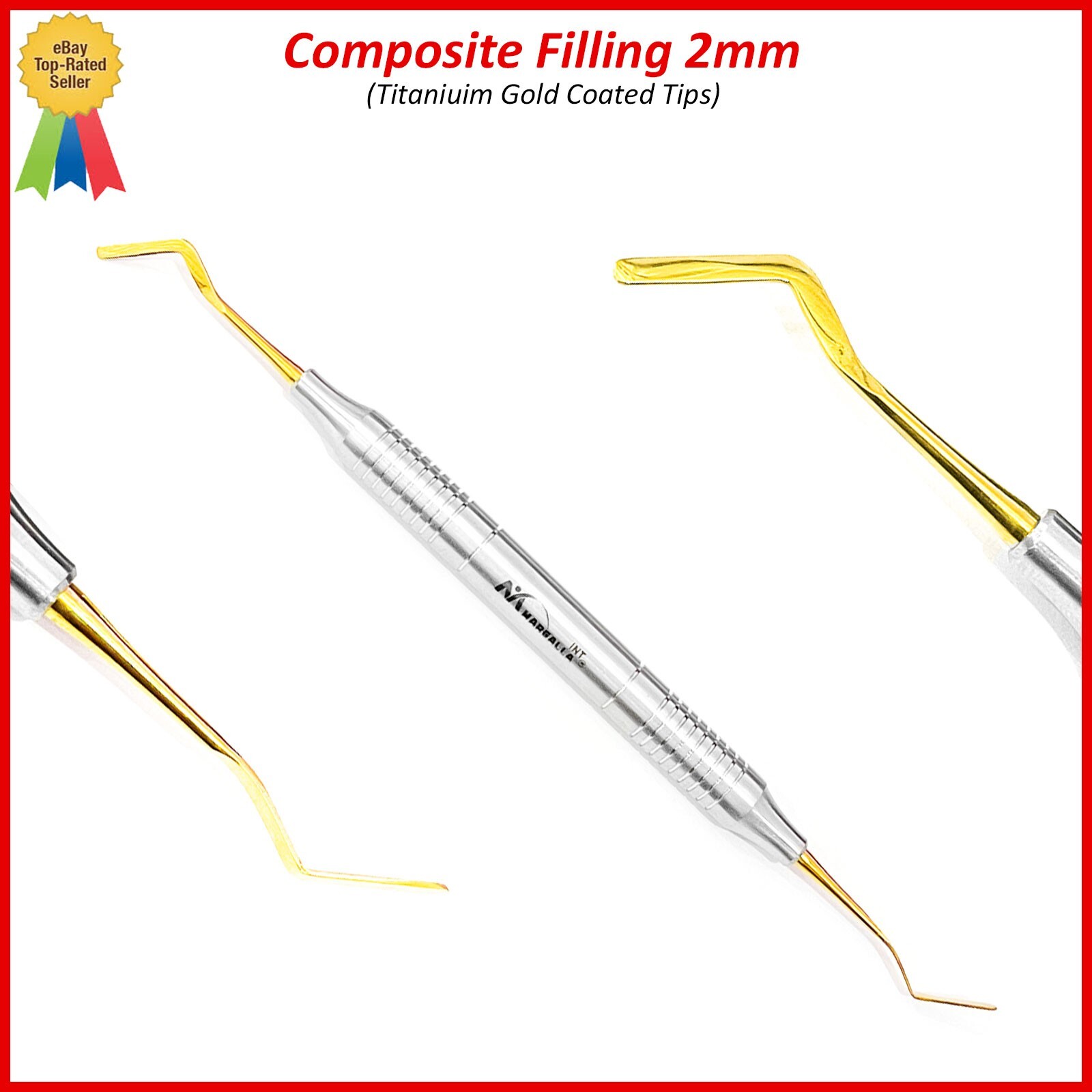 Dental Plastic Composite Filling Gold Titanium Coated Instruments German Grade