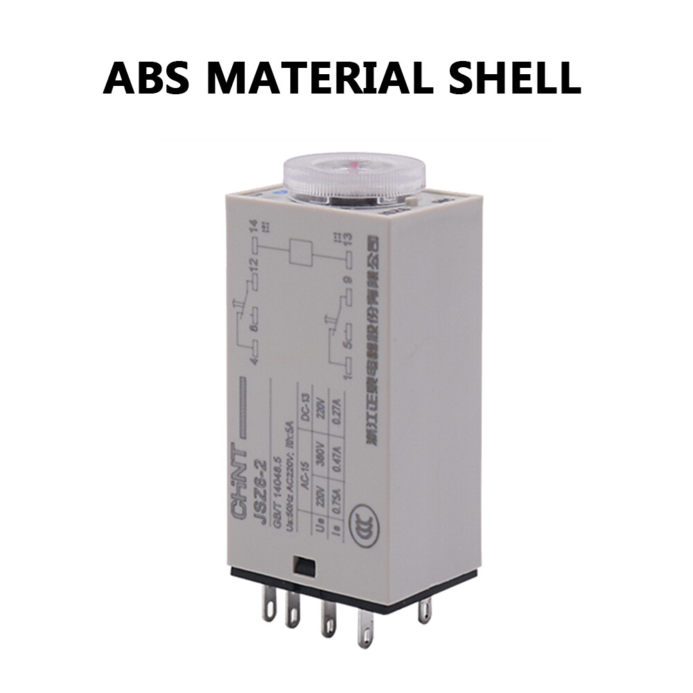 AC 220V DC 12V/24V Time Delay Relays 1/5/10/30/60S 5Min JSZ6-2 8PIN JSZ6-4 14PIN