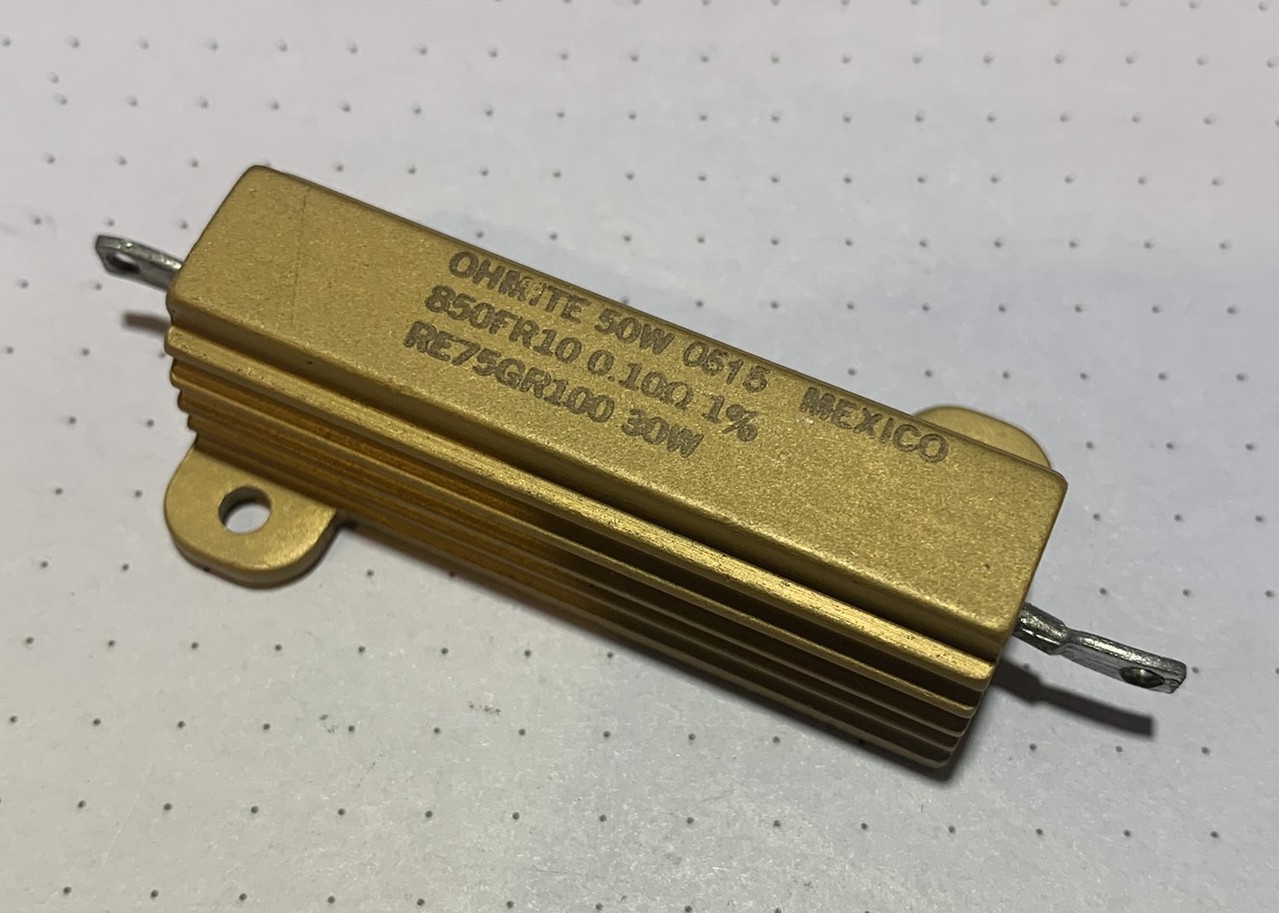 100 mΩ, 50 Watt, 1%, Wire Wound Resistor, Chassis Mount, Ohmite Brand, 1 Each