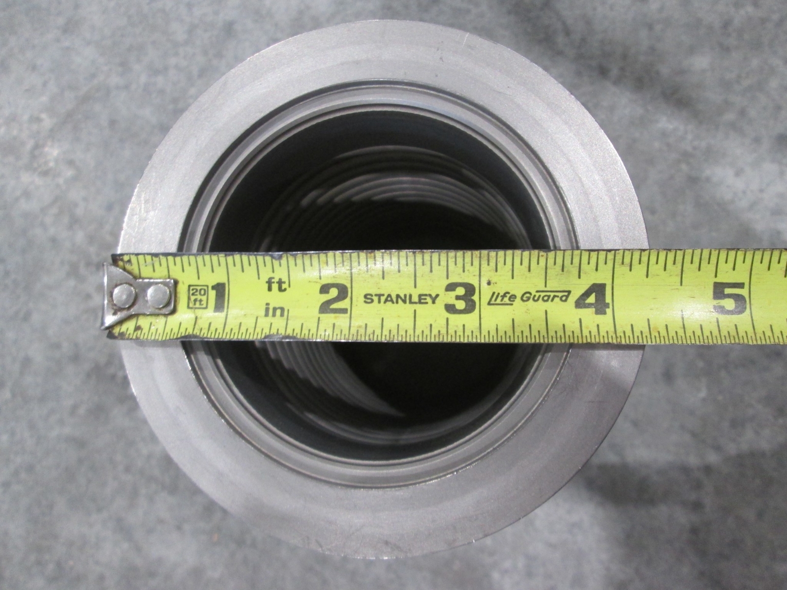 Stainless Steel Formed Bellows Vacuum Pipe/Hose, 7″L, 107MM Flange, Used