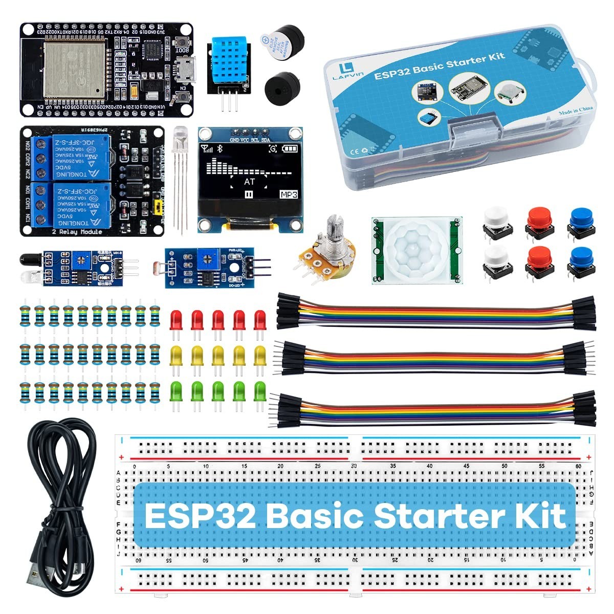 ESP32 WiFi Development Board Starter Kit | Arduino IDE Compatible | Tutorial Inc