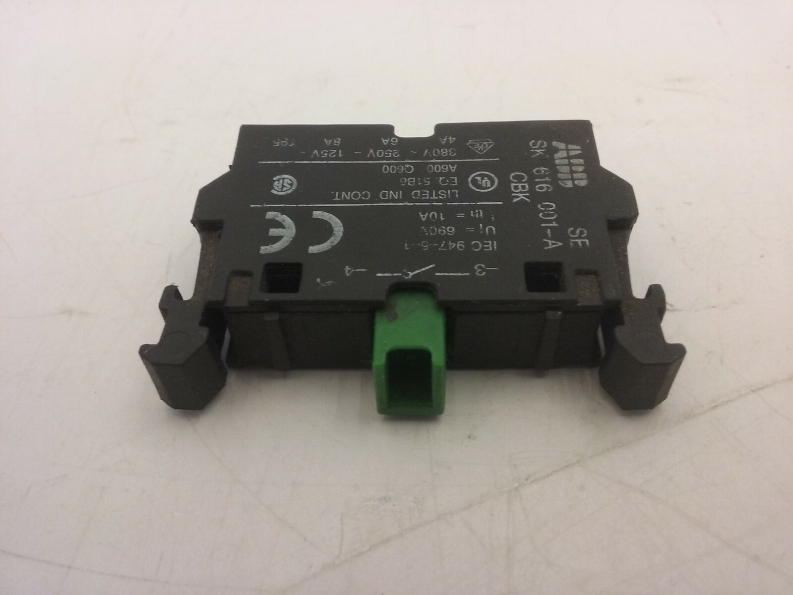 ABB CBK-CB10 CONTACT BLOCK 1 NORMALLY OPEN SK 616 001-A