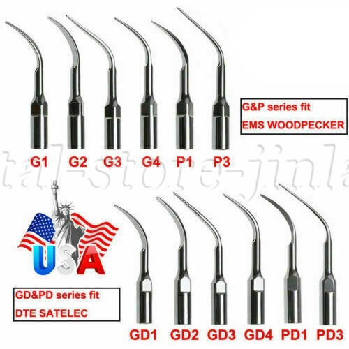 5× Dental Ultrasonic Piezo Scaler Tips fit Woodpecker EMS DTE SATELEC Handpiece