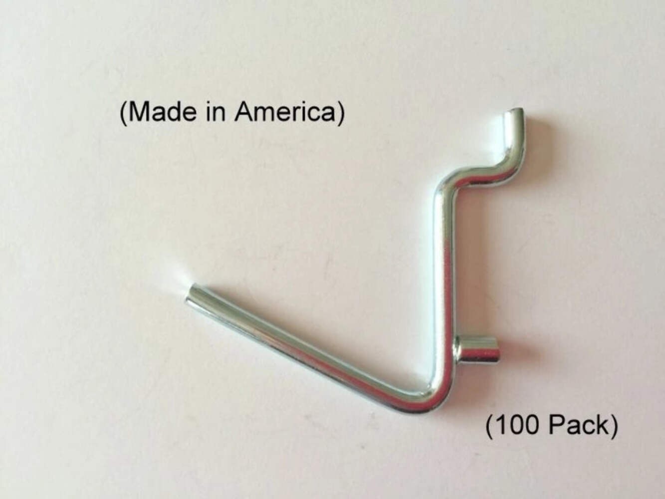 (100 PACK) Angle 1 1/2″ Metal Peg Garage Hanger Hooks. 1/8 to 1/4 Inch Pegboard