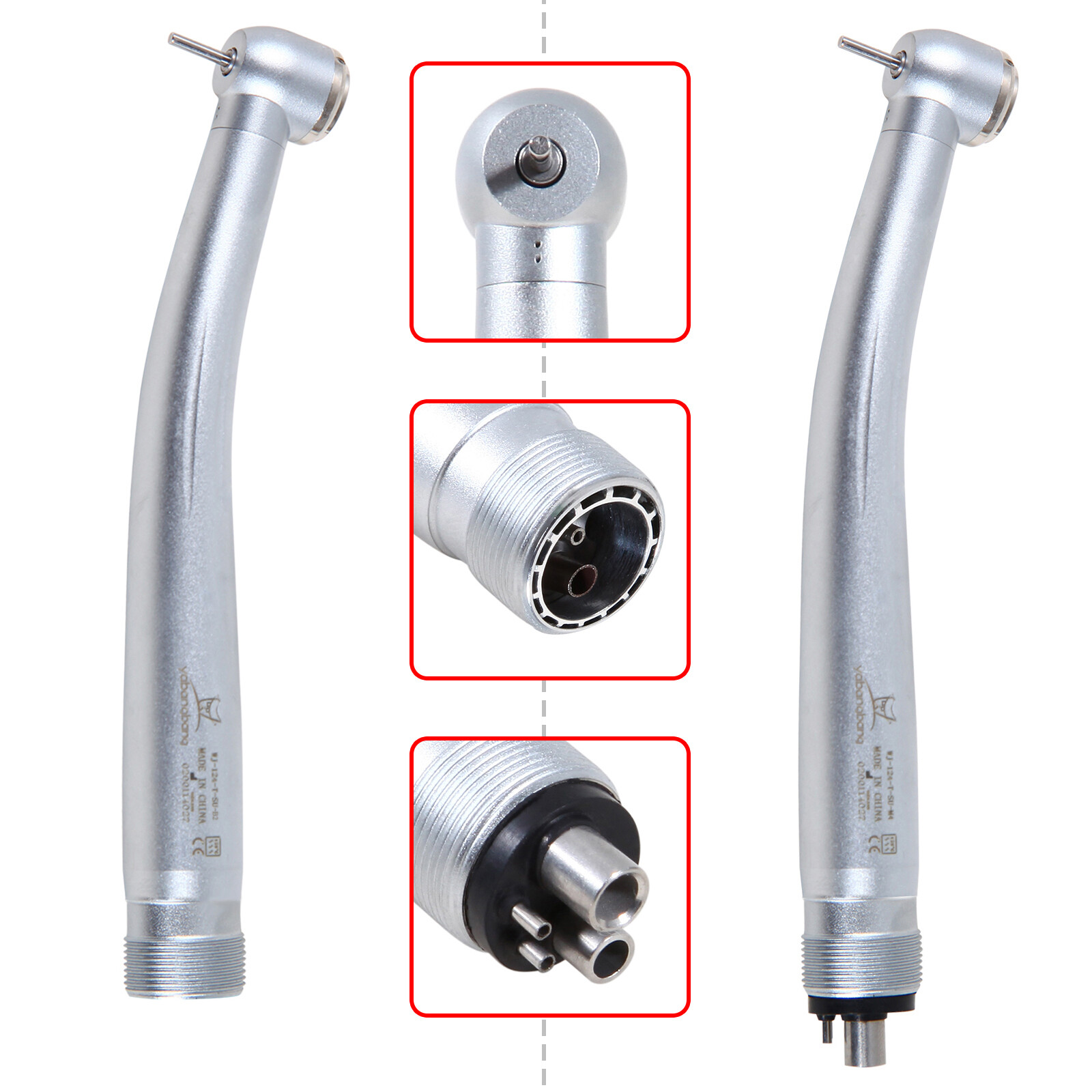 Dental High Speed Turbine Handpiece Push Button Big Head 2/4Holes Fit NSK YDA4