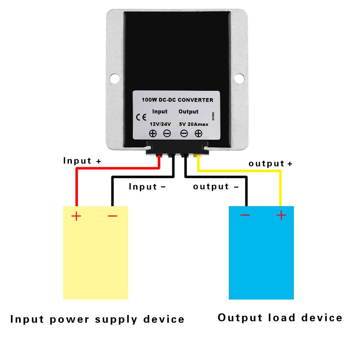 DC 12V 24V to DC 5V 20A 100W Converter Step Down Voltage Regulator Waterproof