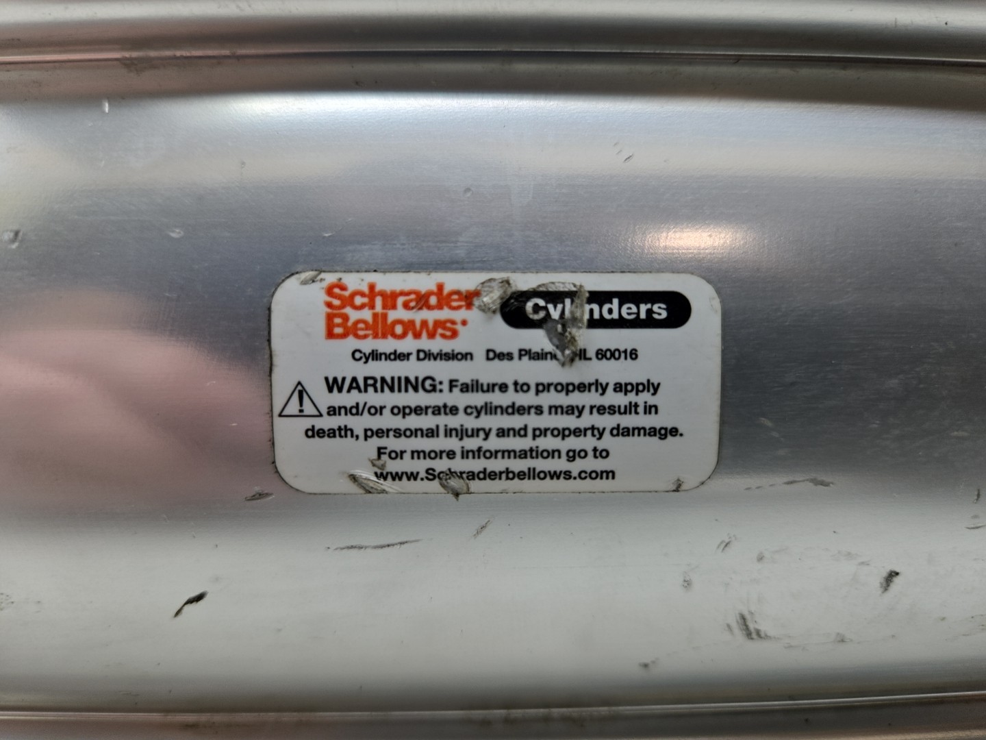 Schrader Bellows Pneumatic Cylinder 12″ Stroke 4″ Bore 250 Psi FW2E112321 12.000