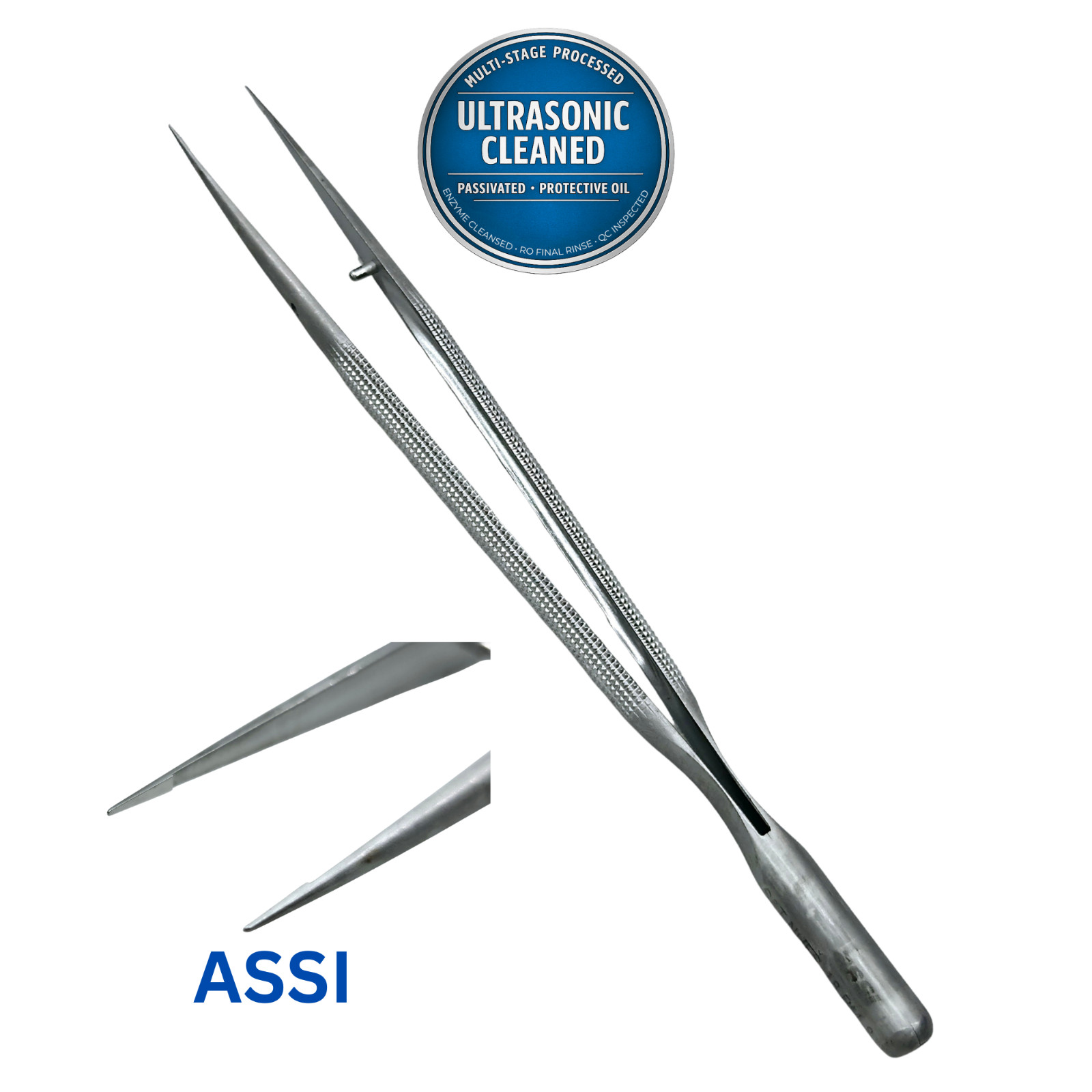 ASSI S&T NHFS-18 RM-8 Satellight Counterbalanced Needle Holder Forceps 18 CM
