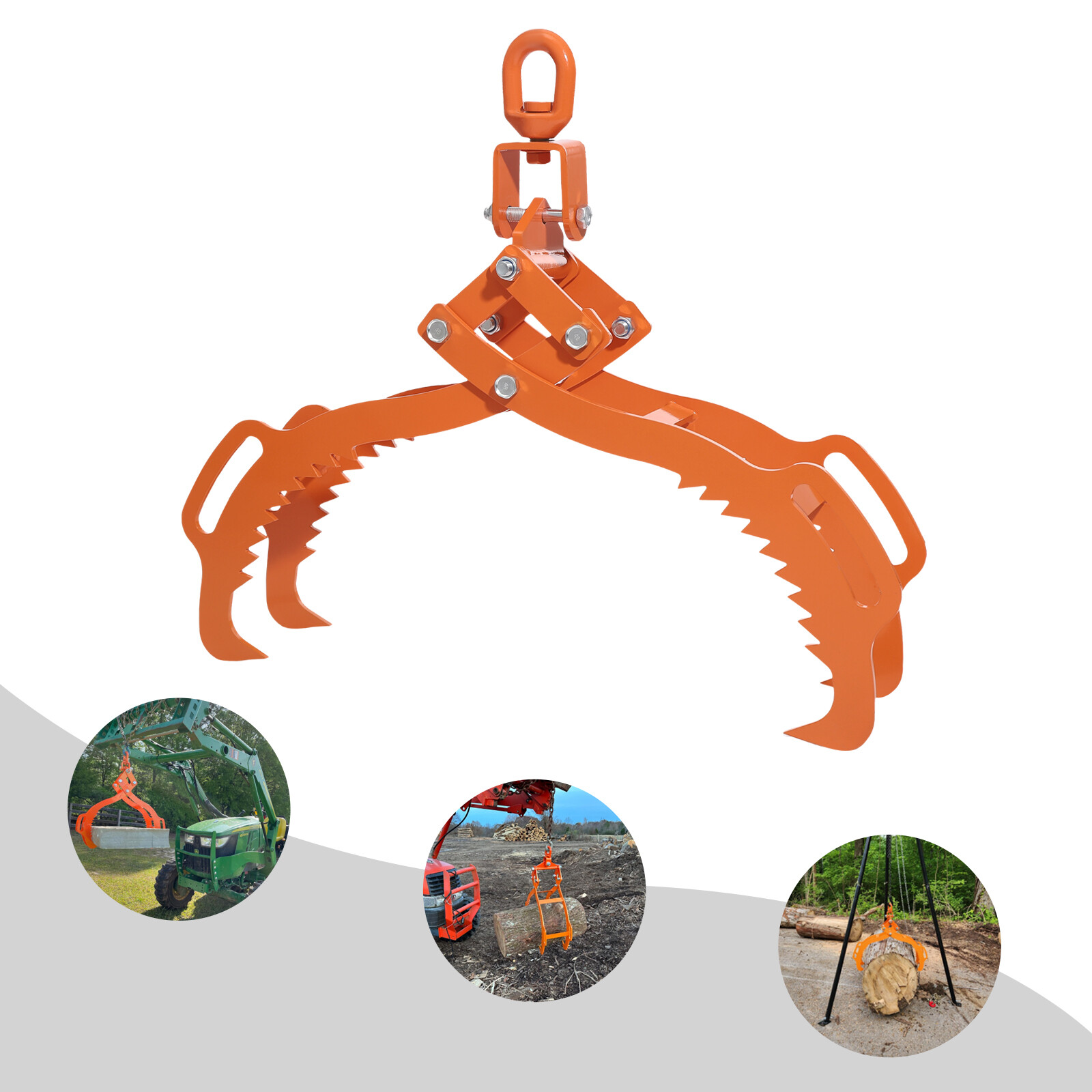 Steel Log Lifting Tongs Timber 4 Claw Log Tong Tongs for Log Lifting