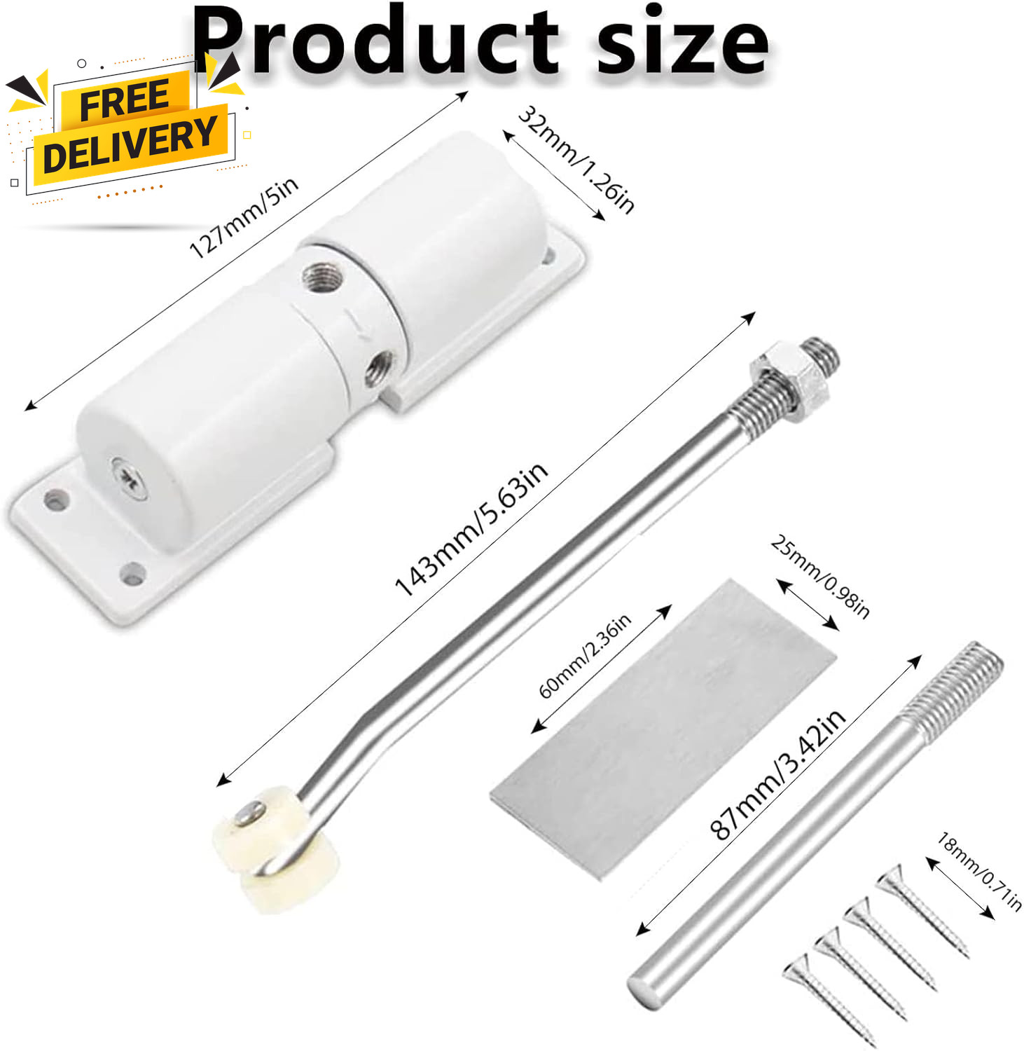 Automatic Door Closer 30 Kg Zinc Alloy Safety Spring Door Closer