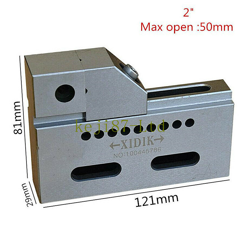 2″ Wire EDM Vise High Precision SUS420 Stainless Steel Clamp 50mm Jaw Opening