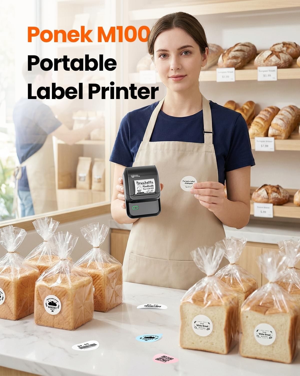 Label Maker Machine with Tape, M100 Address Barcode Label Printer, Versatile …