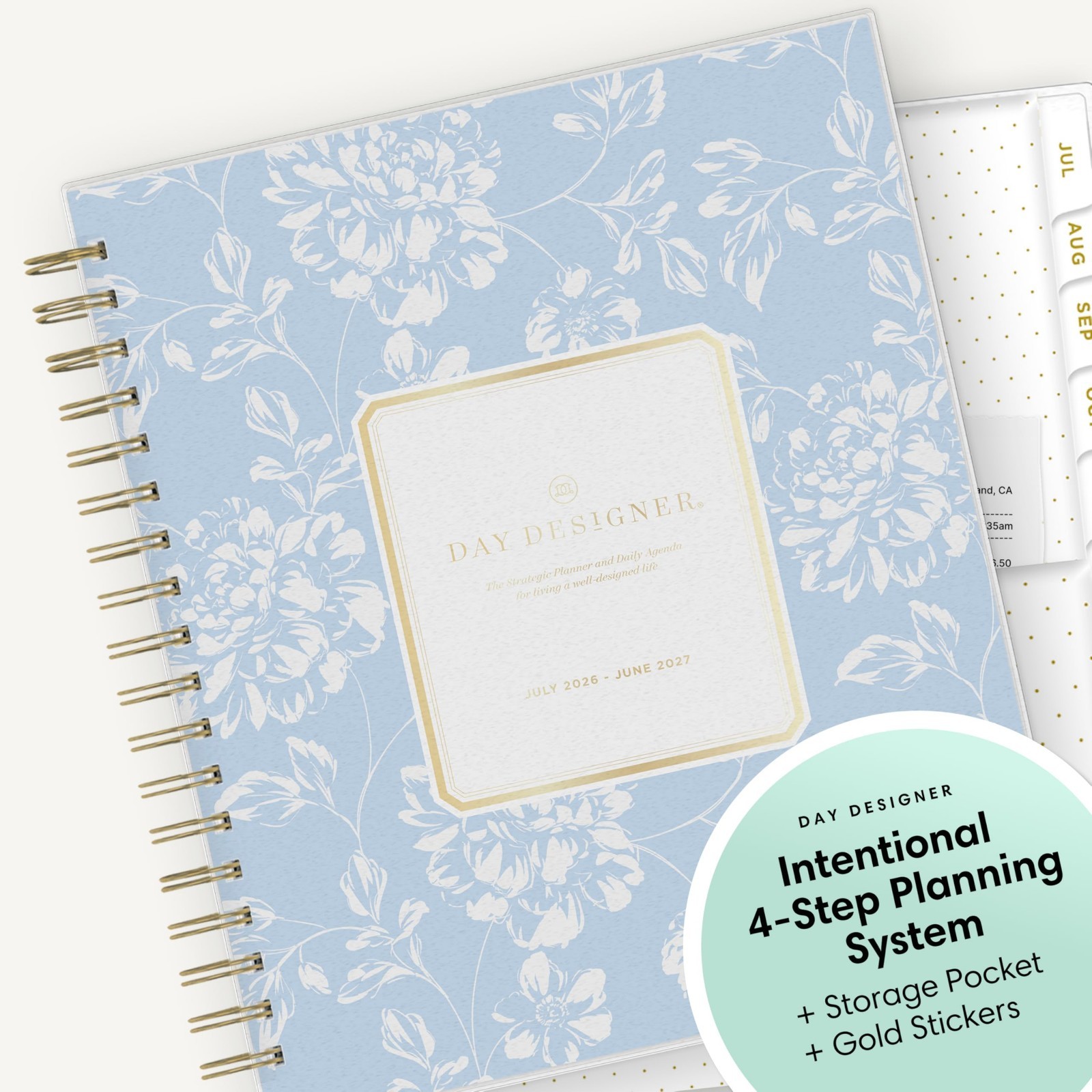 2026-2027 Academic Planner – Daily & Monthly, 8″x10″, Flexible Cover, Wirebound,