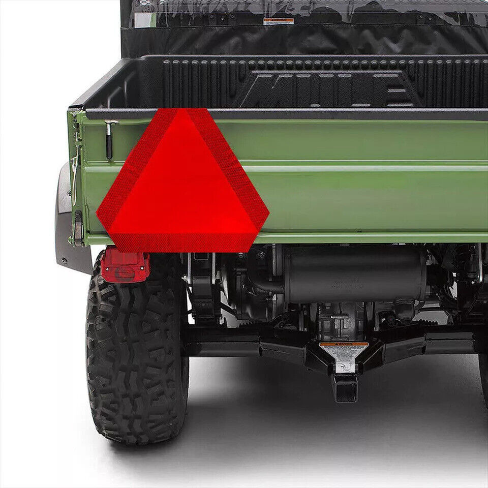 Car Slow Moving Vehicle Sign Reflective Tape Safety Triangle Orange Sticker New