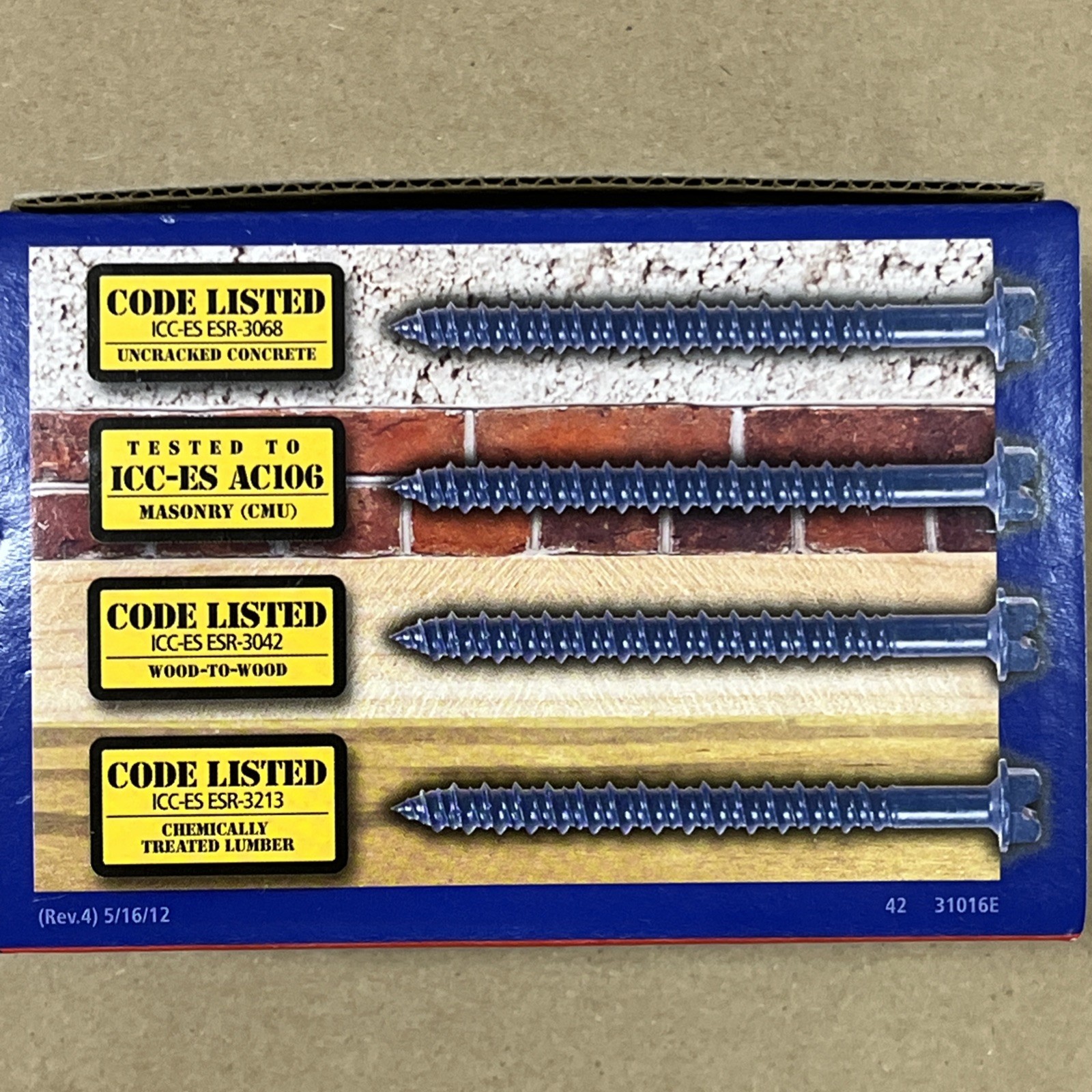 POWERS TAPPER+ 2720SD 1/4″x1-1/4″ CONCRETE SCREWS BOX OF 100 PLUS DRILL BIT