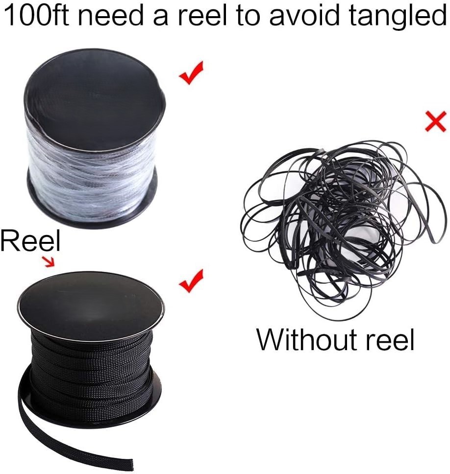 Braided Split Sleeving Wire Loom Tubing Cable insulated Sleeve Cord Protector
