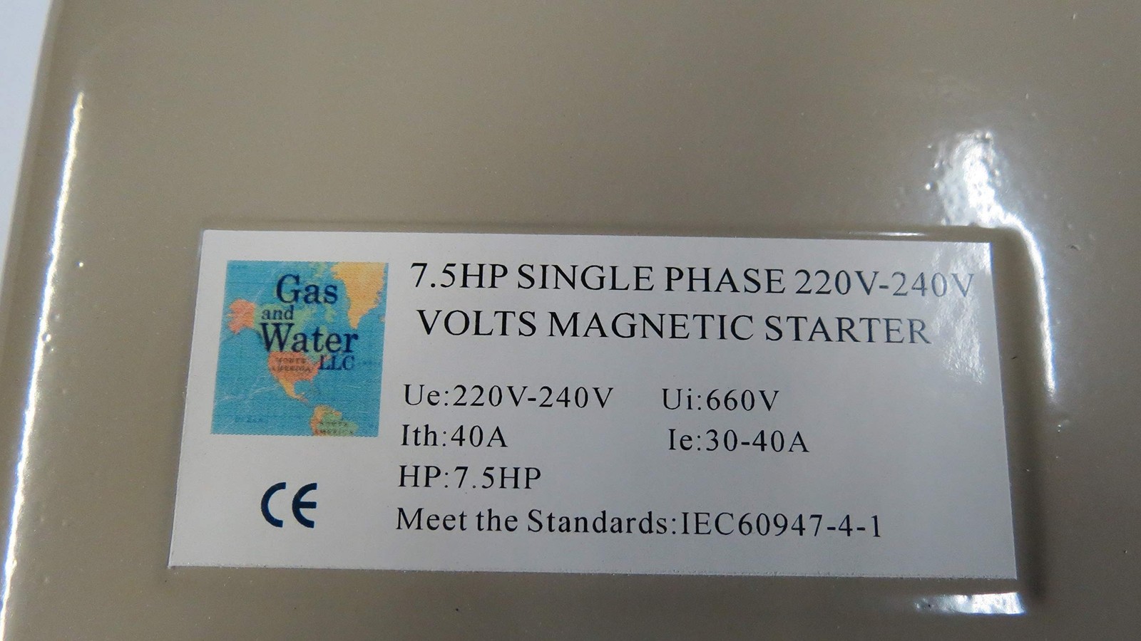 Magnetic Electric Motor Starter 7.5 HP Single Phase Control 220/240V 30-40A