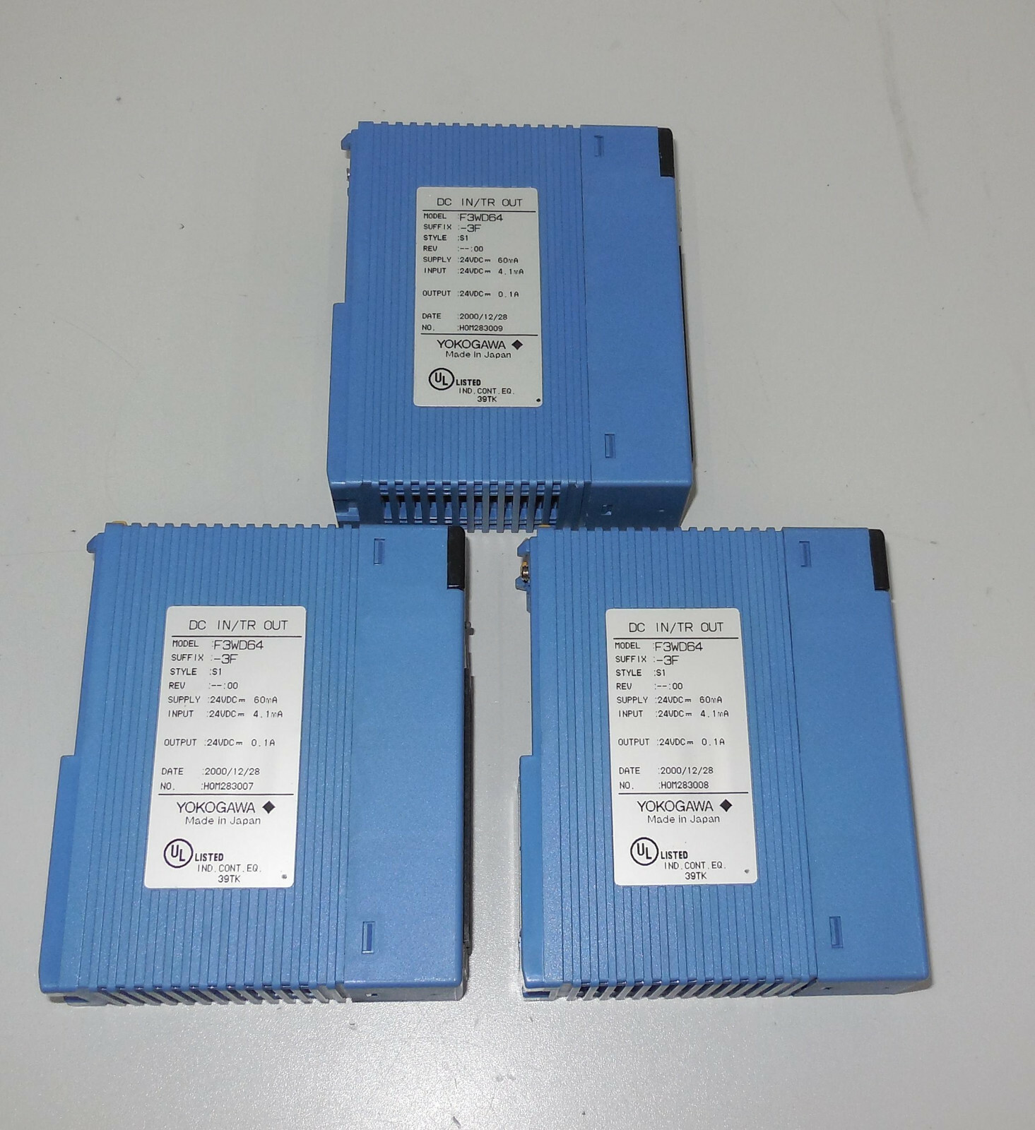 Yokogawa F3WD64 F3WD64-3F module (lot of 3)