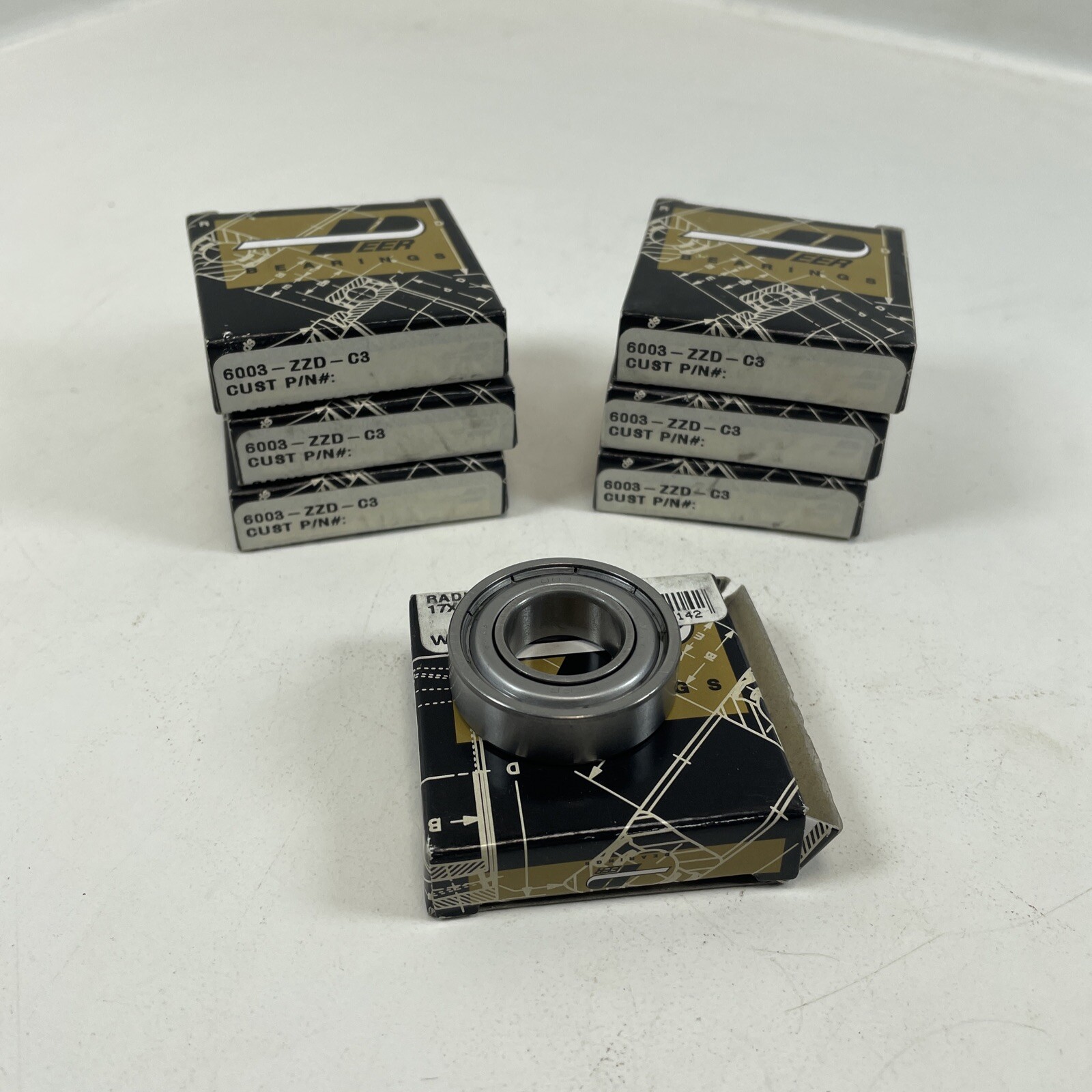 PEER RADIAL BEARING 6003-ZZD-C3 17x35x10 Qty. (7)