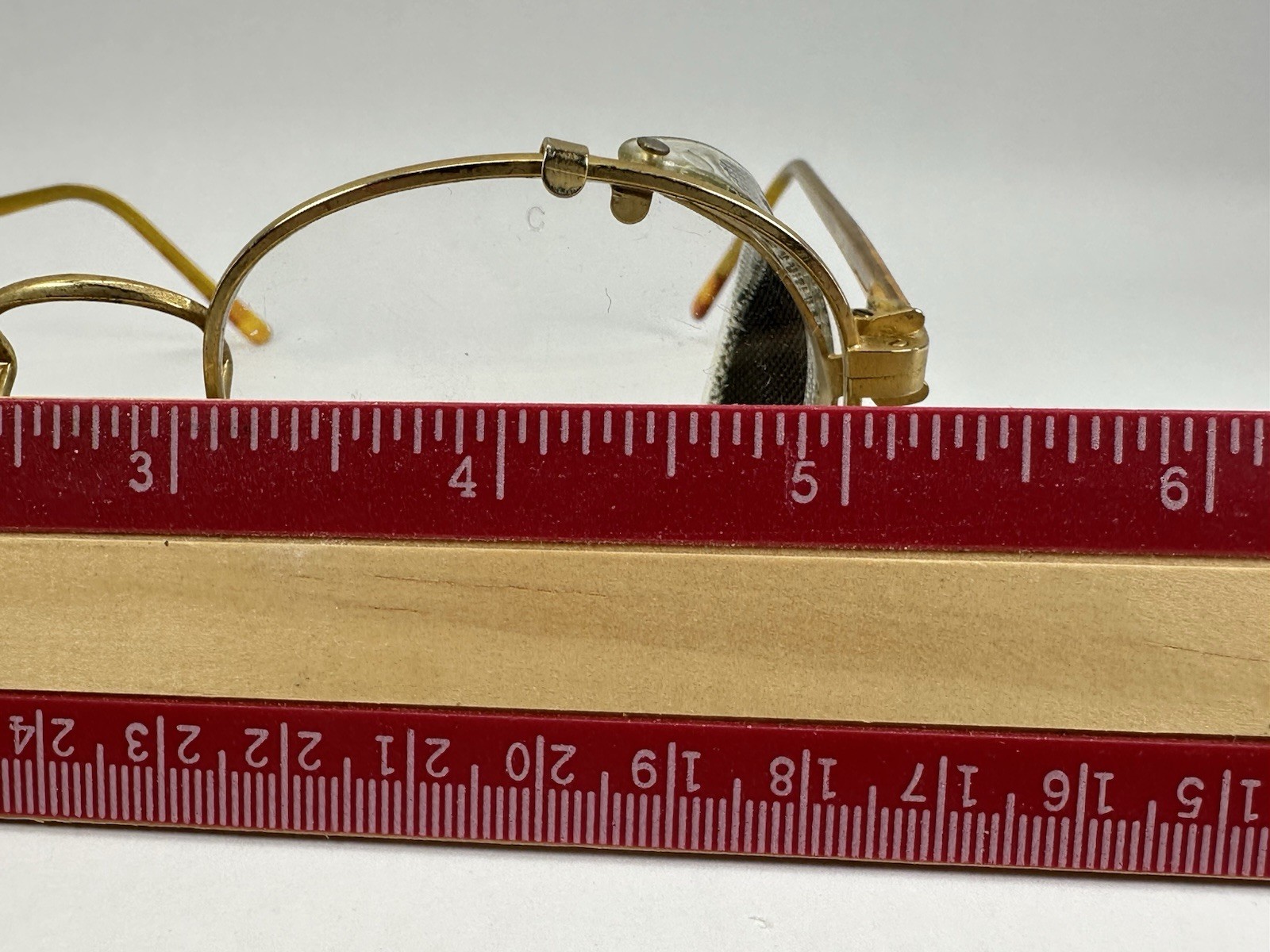 Vtg Crews Z87 Aviator Gold Safety Glasses w/ Side Shields 145 mm *Scuffed Lenses
