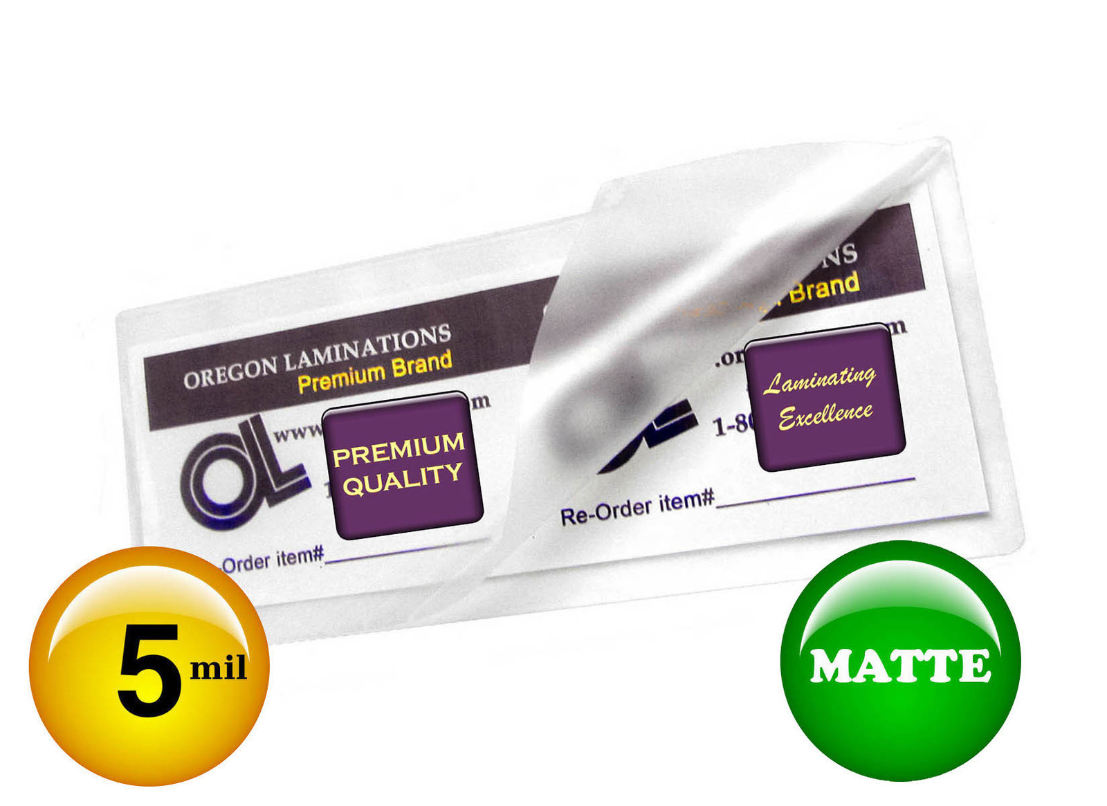 500/pack MATTE 2-3/8 x 8-1/2 Hot 5 Mil Large Bookmark Laminating Pouches