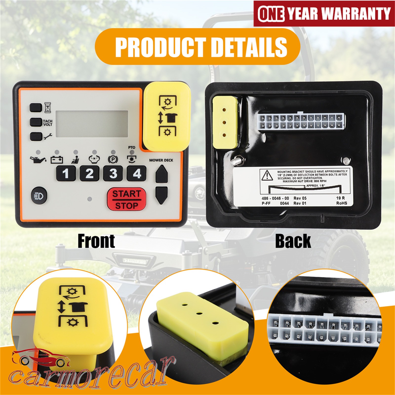 Control Panel Console Keypad For Spartan Mower Carb 486-0058-00, 486-0057-00