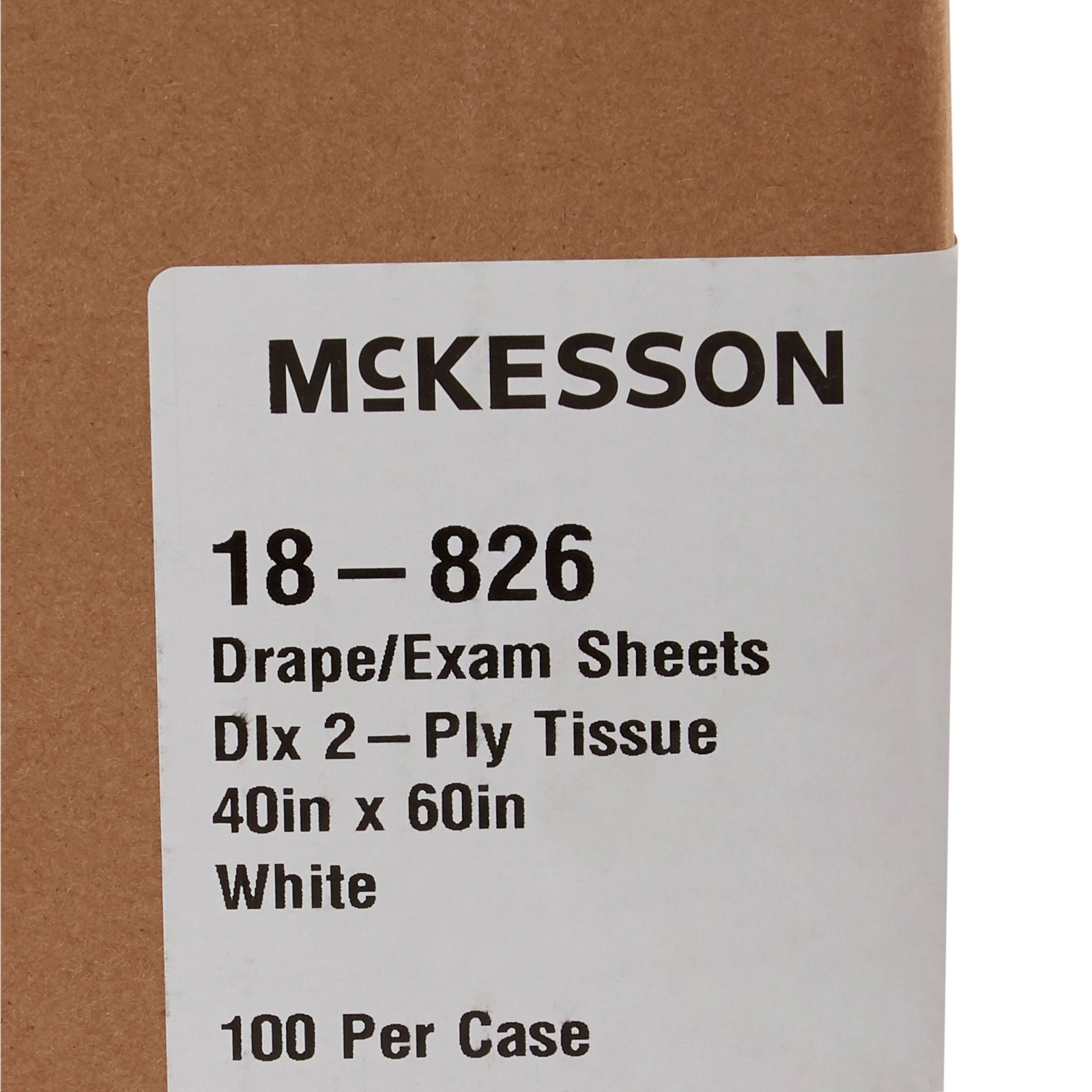 McKesson General Purpose Drape Exam Drape 40 W x 60″ L White 18-826 100 per Case