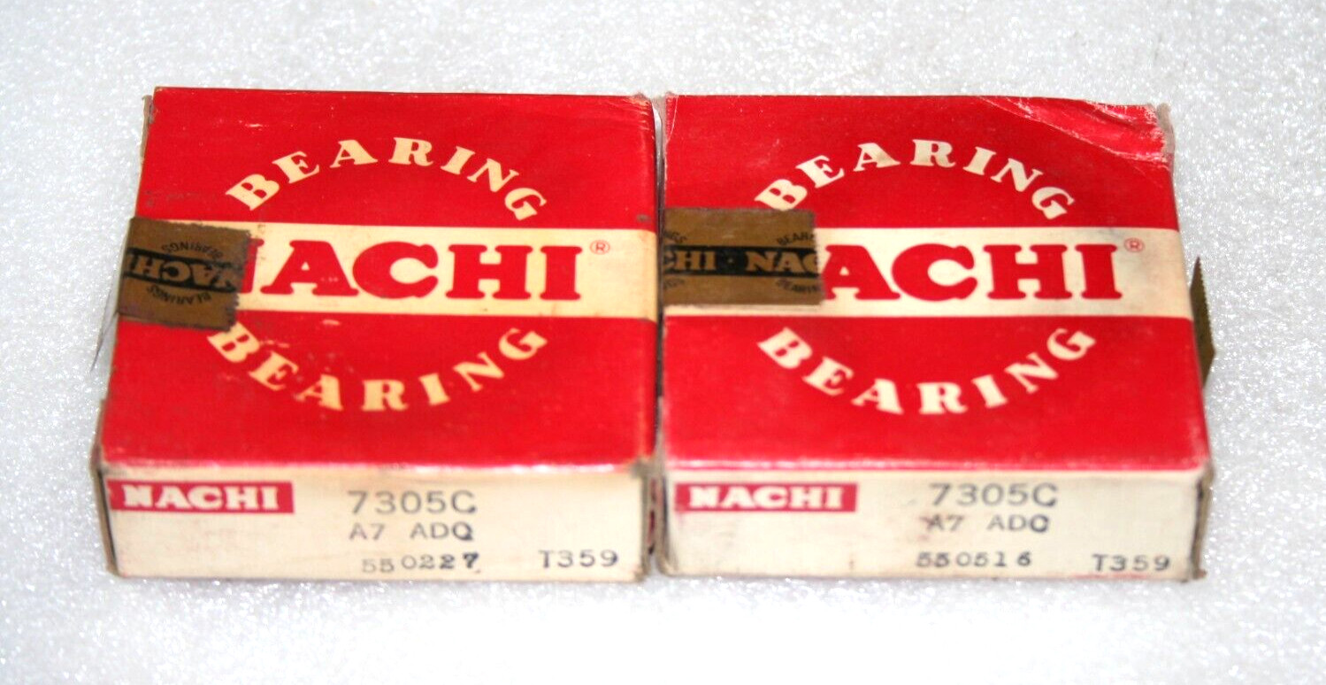 (Lot of 2) NACHI 7305 C Angular Contact Bearings 7305C * NEW *