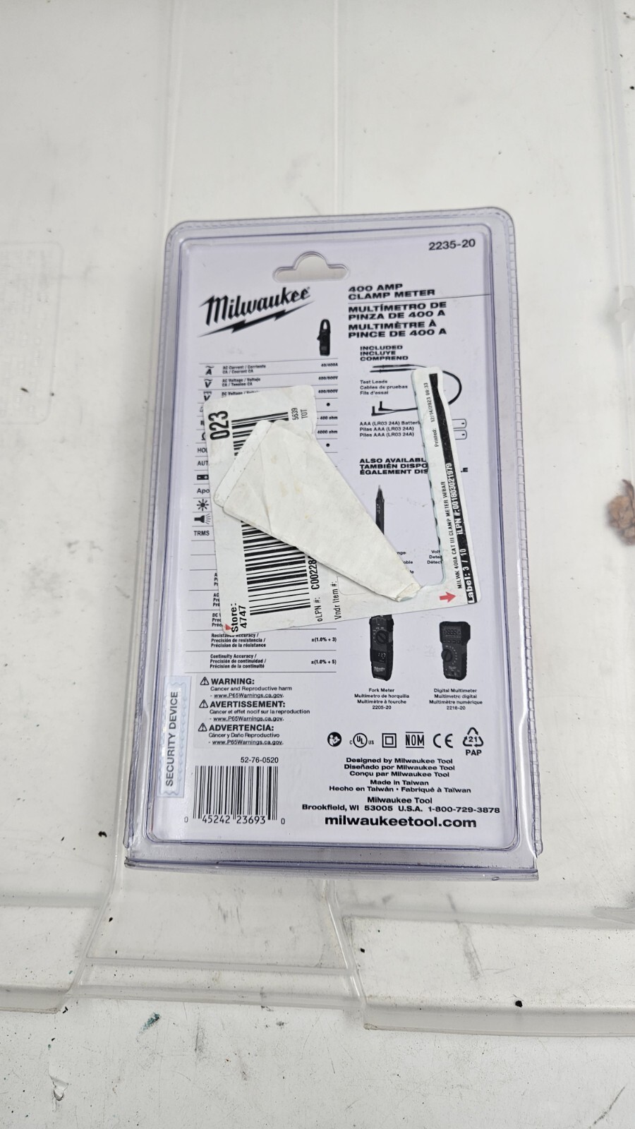 Milwaukee 2235-20 400 Amp AC Digital Clamp Meter