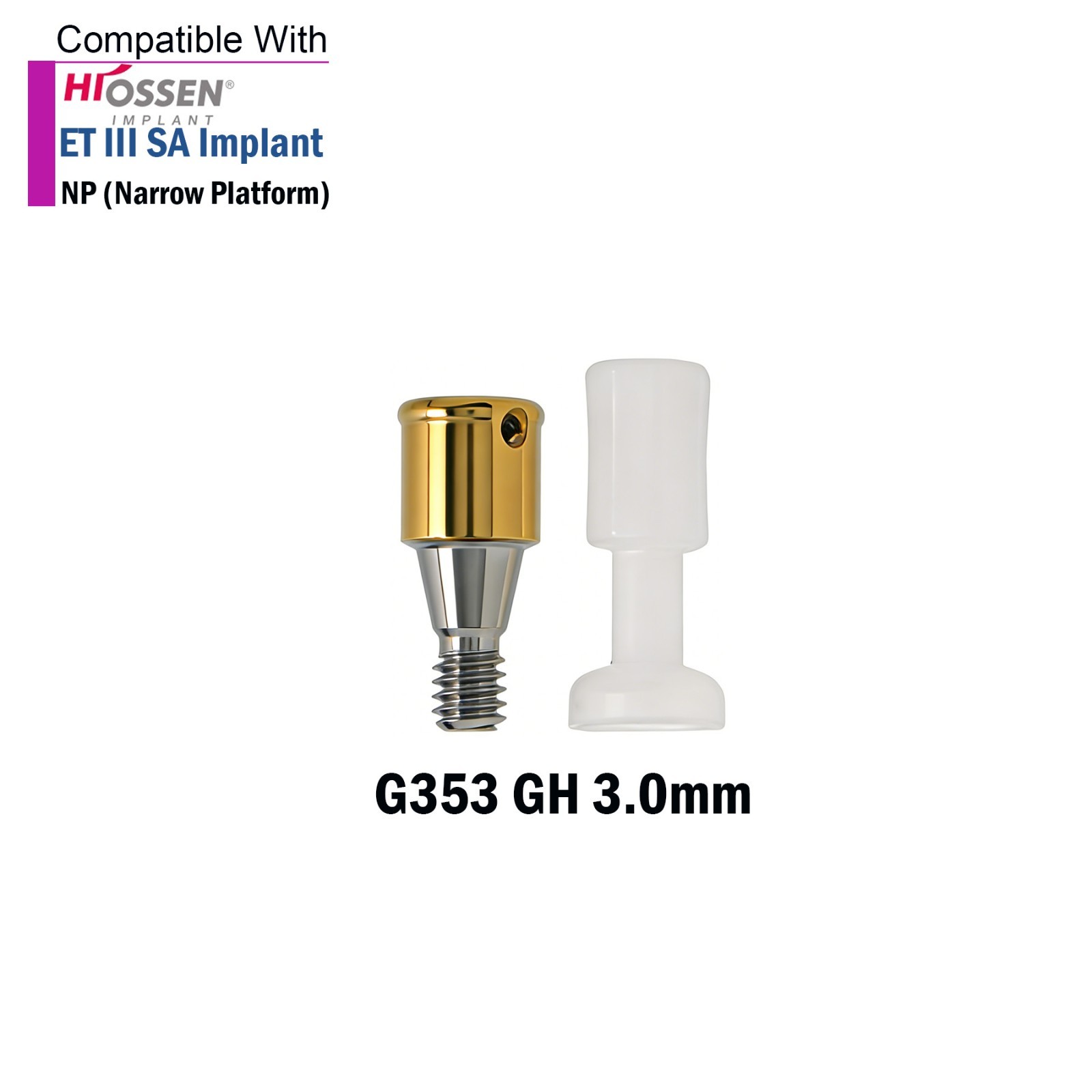 Dental Locator Abutment Anchor for HIOSSEN ET II/III SA Fixture M 3.5mm Platform