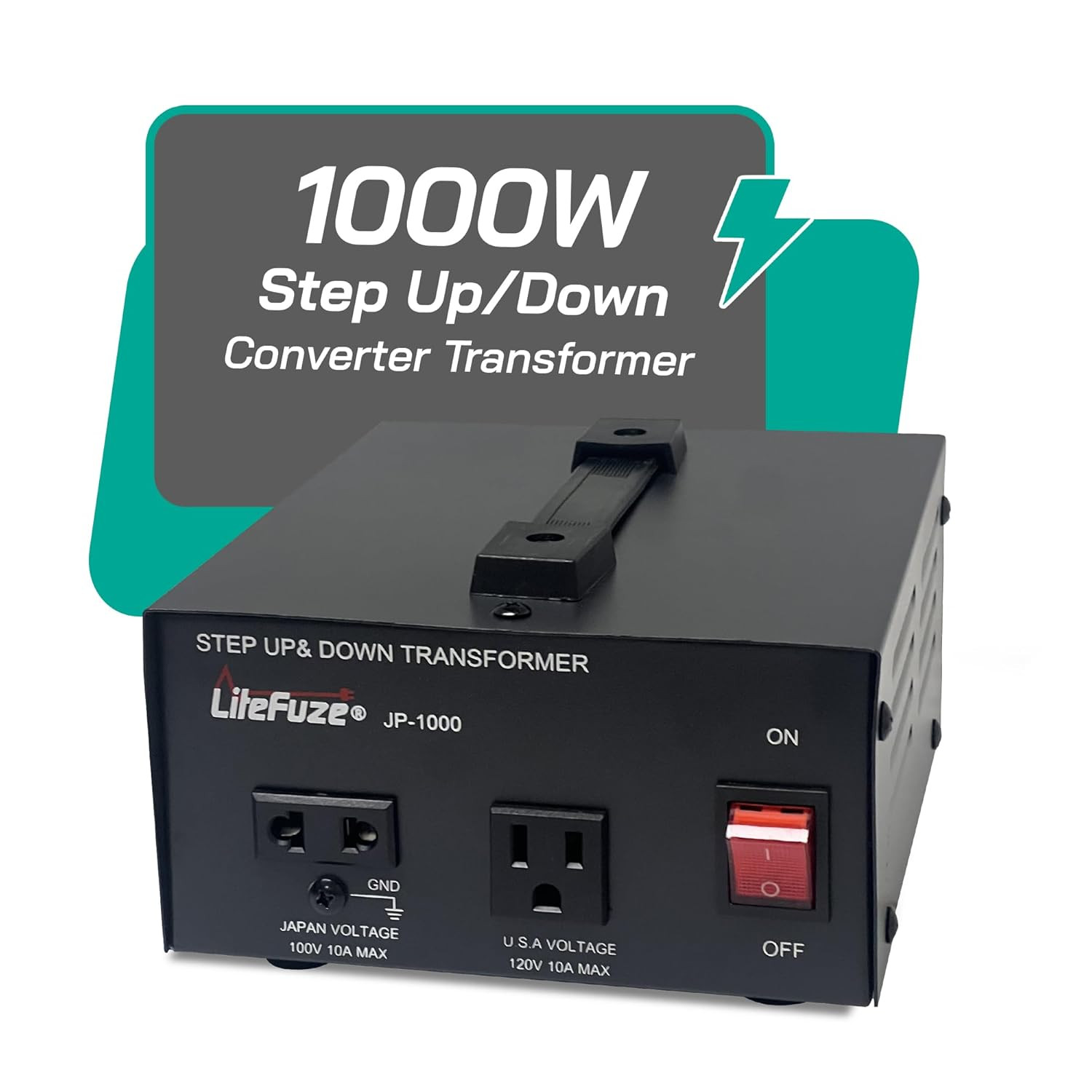 1000W Step-Up/Step-Down Transformer with Dual Sockets – Premium Copper Coil, Noi