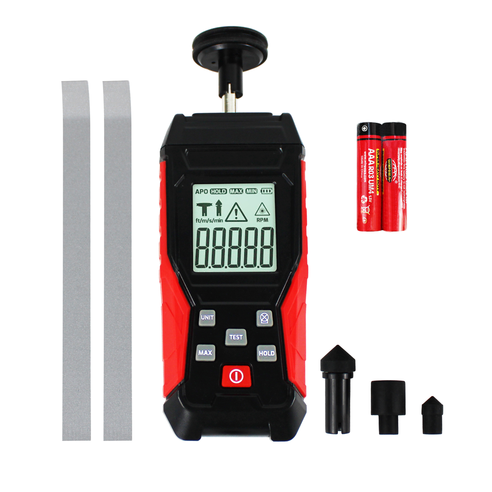 Digital Tachometer Non-Contact 3~100000RPM, Contact 3~19999RPM RPM Tach