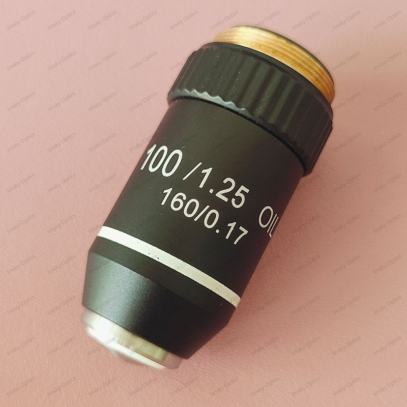 4X 10X 20X 40X 60X 100X Achromatic Objective Lens 195 mm Conjugate Distance Tube