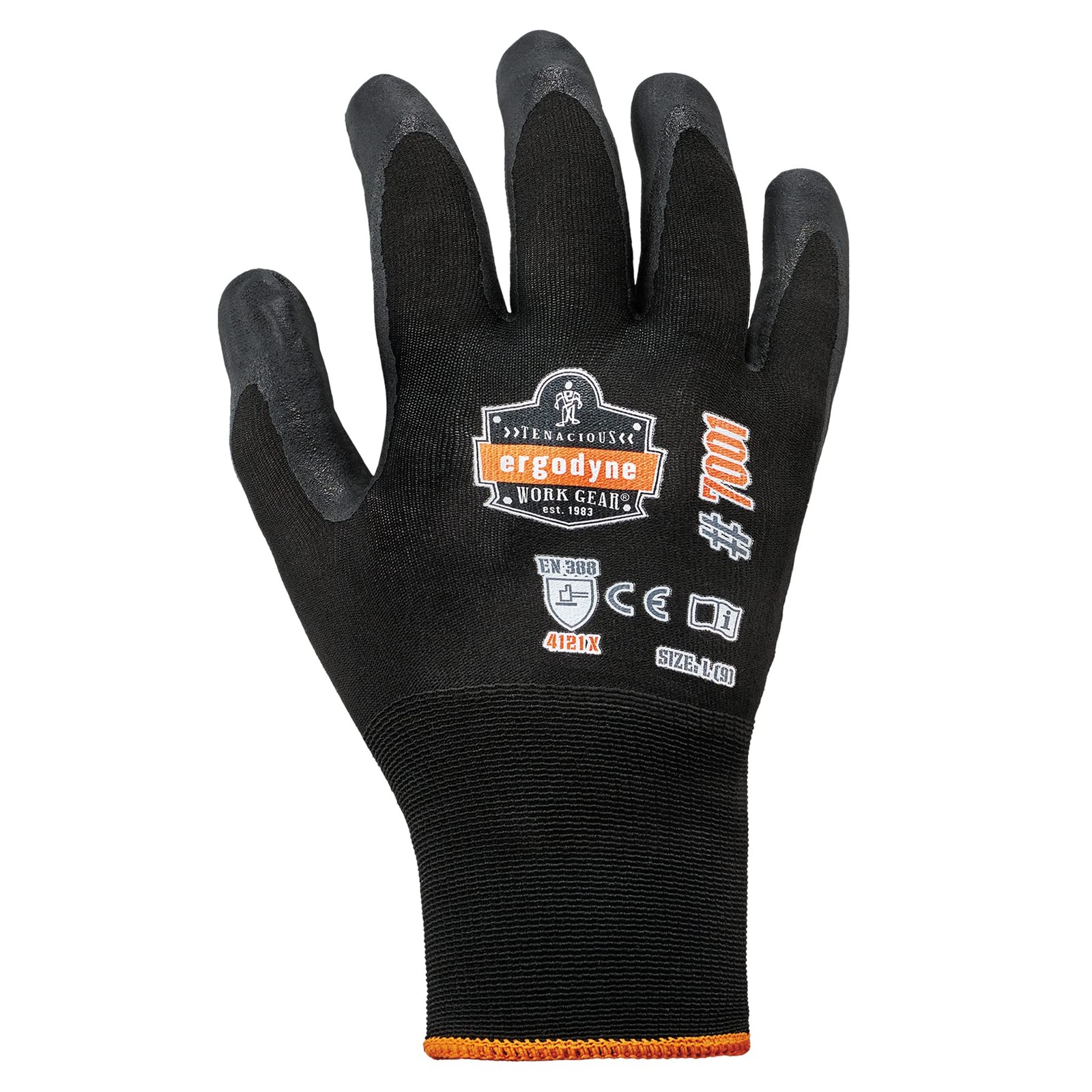 Nitrile Coated Work Gloves, High Dexterity, ProFlex 7001,Black, Large (Pack o…