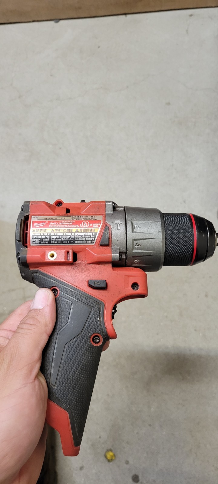 Milwaukee 3404-20 1/2″ M12 Hammer Fuel Brushless Drill Driver Gen 3 Tool Only