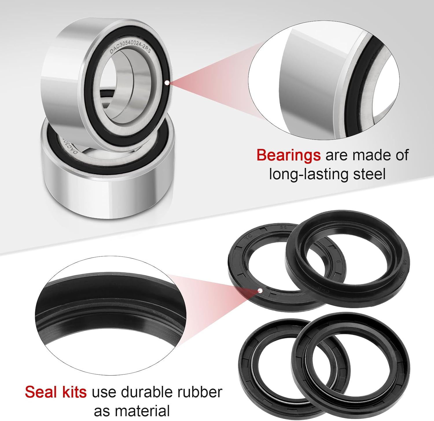 Wheel Bearings Seals Front for Honda Foreman 500 400 450 Rincon 650 680 Rubicon