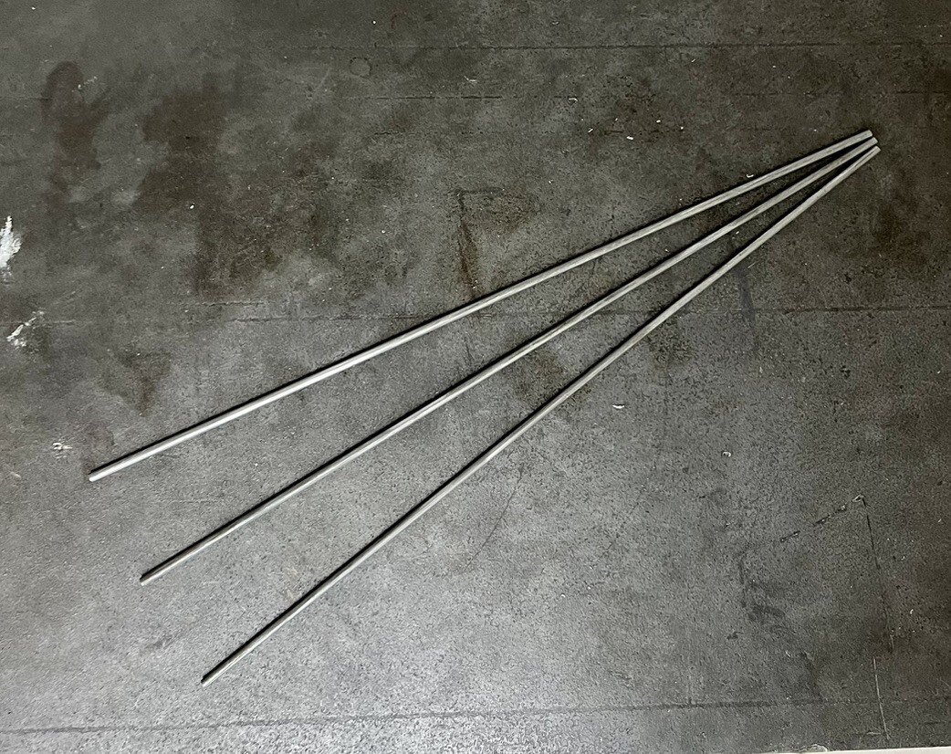 12L14 Steel Bar Stock 5/32 in (.156) Round x 12″ (3 Bar Lot)