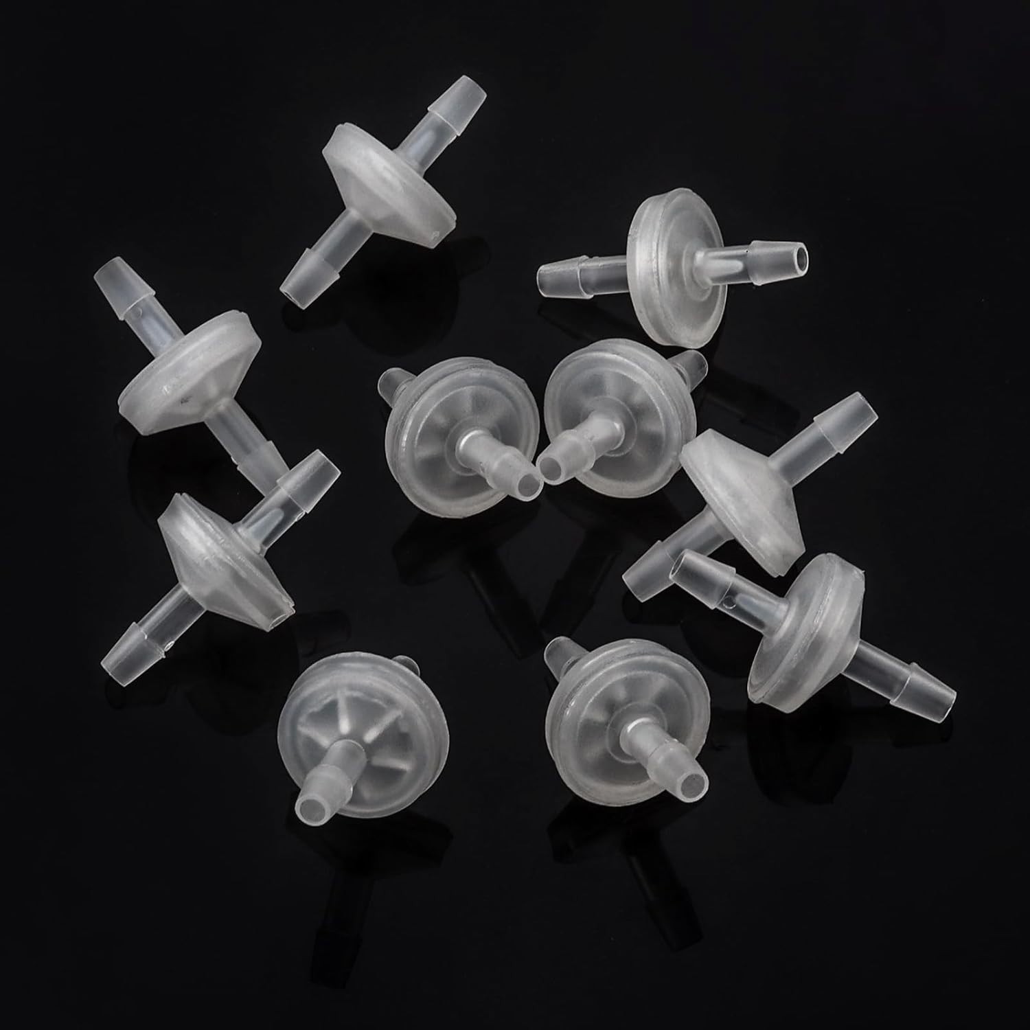 1/4″ Plastic Check Valves 10pcs, One Way Barb Hose Inline Non Return Valve fo…