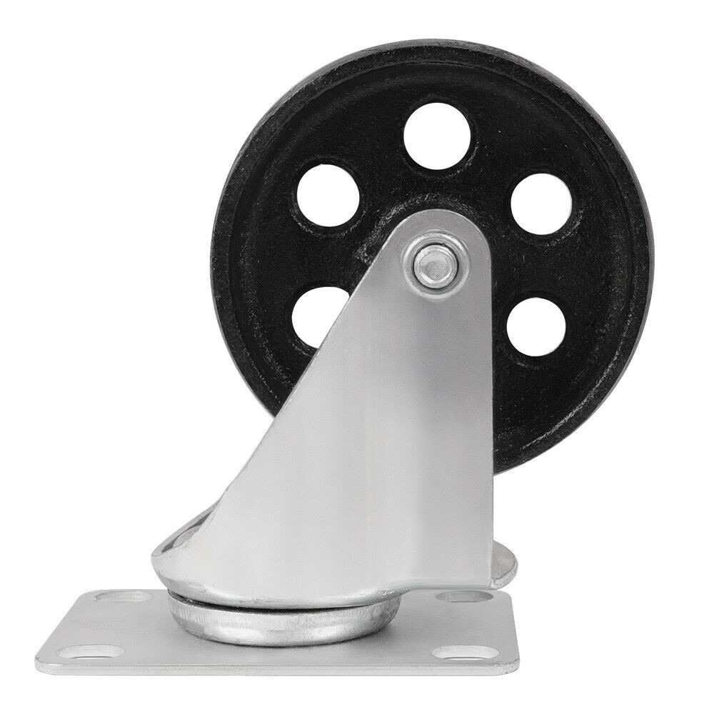 2/4/8PCS Swivel Casters 3″&3.5″ Heavy Duty Steel Cast Iron Plate Casters Wheels