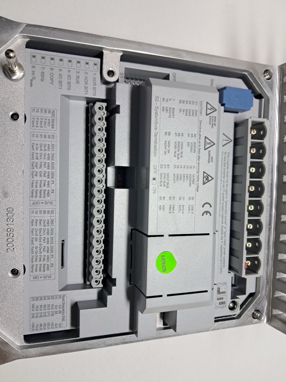 Used – Nord SK 205E-111-340-A INVERTER 1.1 kW 3ph FLA 2.7 Amps 0/400 Hz