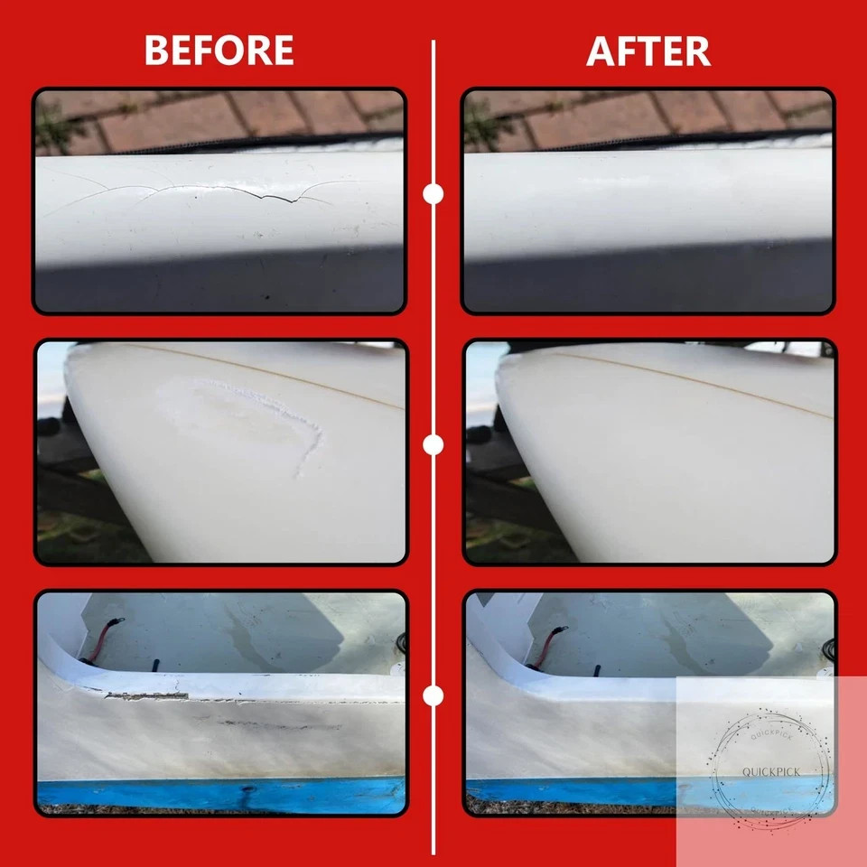 Marine Fiberglass Repair Kit 100ml White Gel Coat Repair Kit for Repairing Crack
