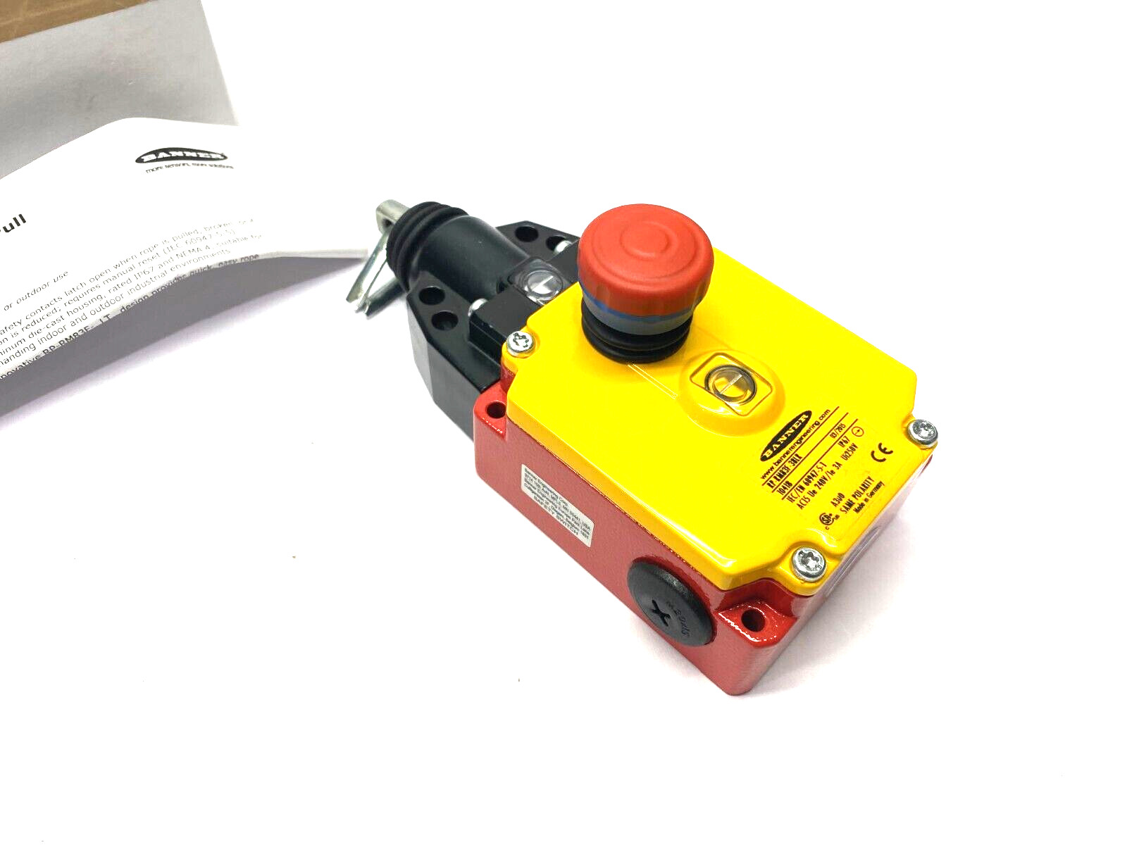 Banner RP-RM83F-38LR Heavy Duty Emergency Stop Rope Pull Module 2 NO, 2NC 82129