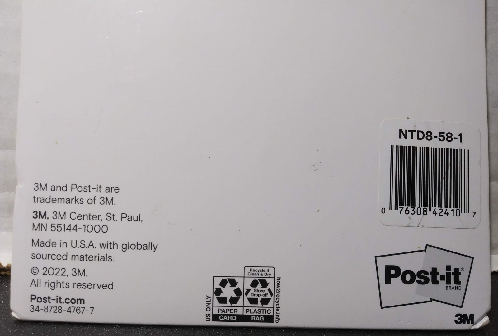 Post-it Planning Notes 100 Sheets, 4.9 in x 7.7 in (124 mm x 195.5 mm)
