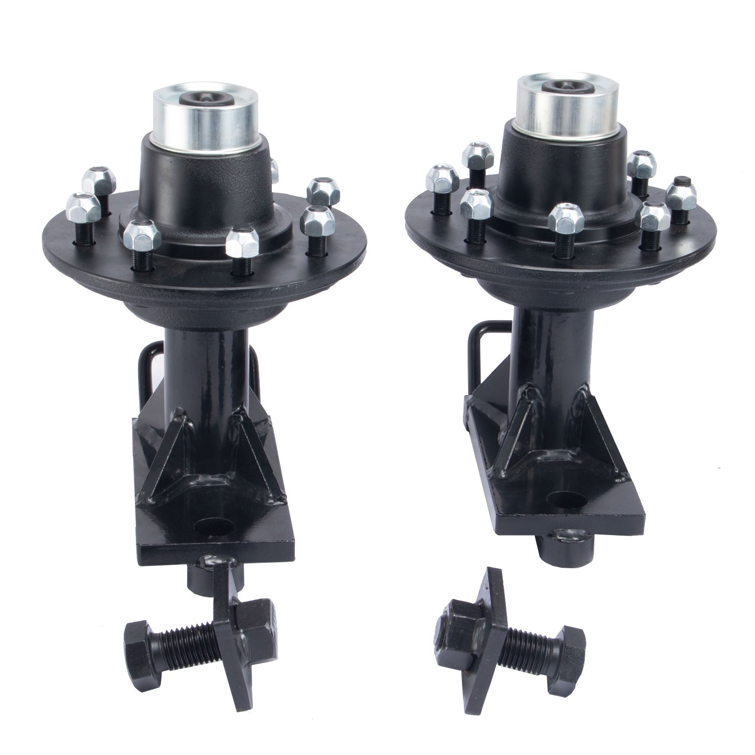 Pair 8000LB 8×6.5 Lug Superior Shipping Container Wheels Bolt-on Spindle Kit