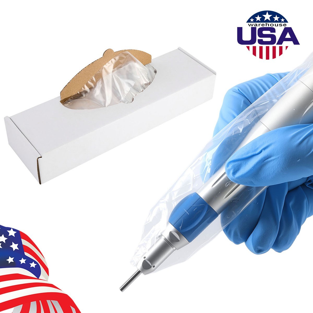 500pc FDA Dental Disposable Low Speed Handpiece Sleeves Sheath Cover 1.5″X8″